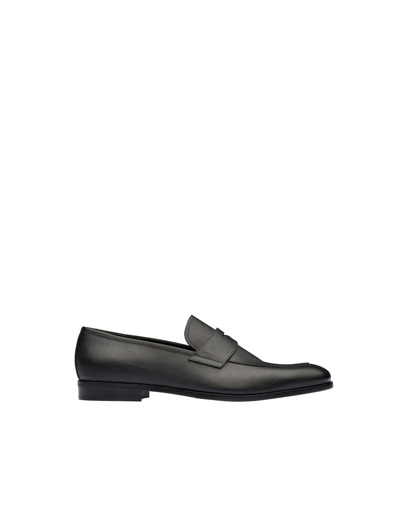 Saffiano leather loafers - 1
