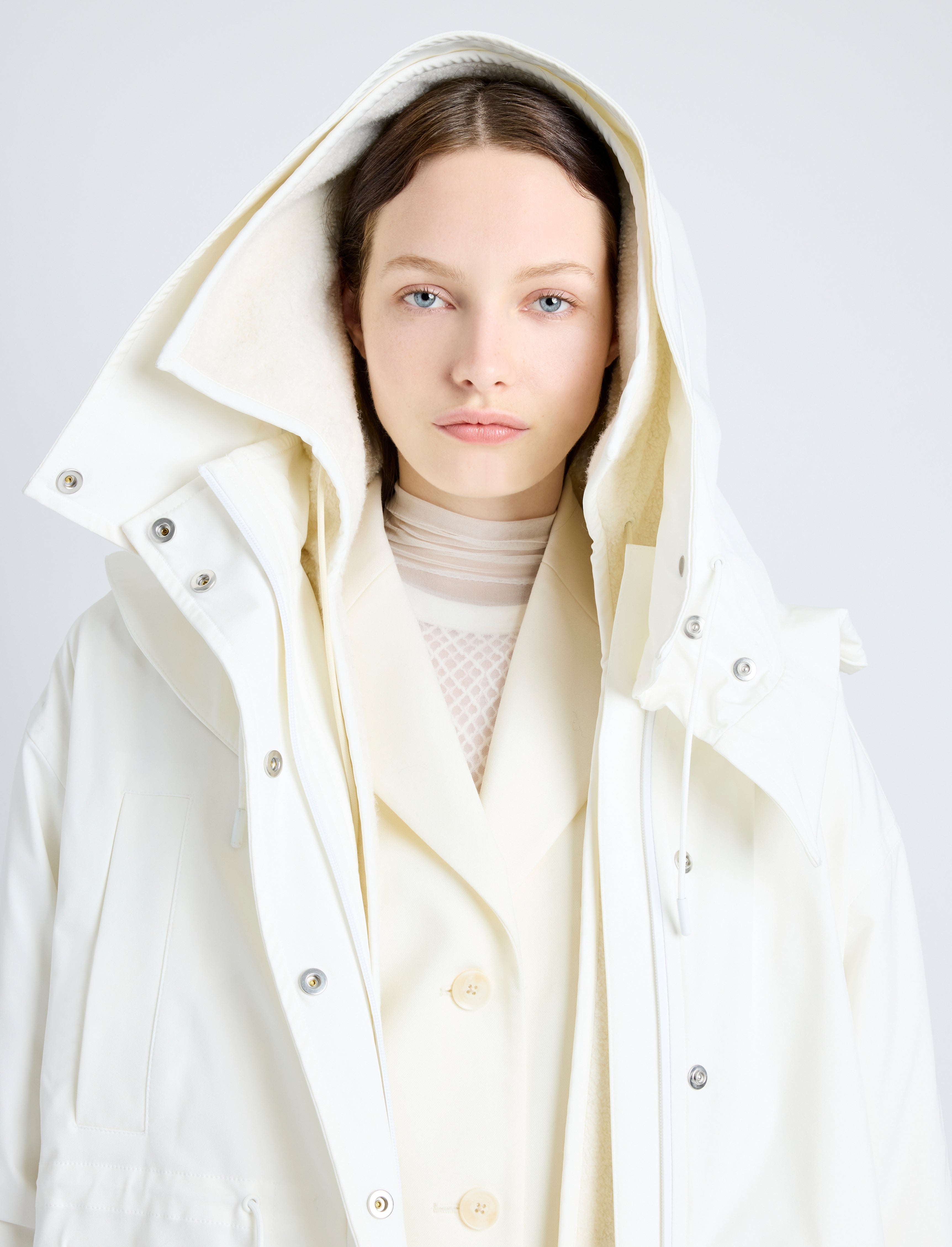 Wilder Coat in Stretch Nylon with Fleece Lining - 6
