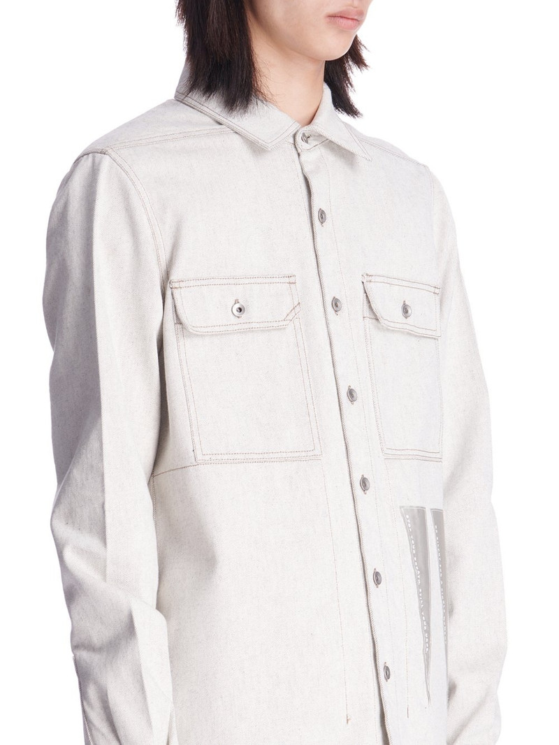 RICK OWENS DRKSHDW Denim Overshirt Milk 4