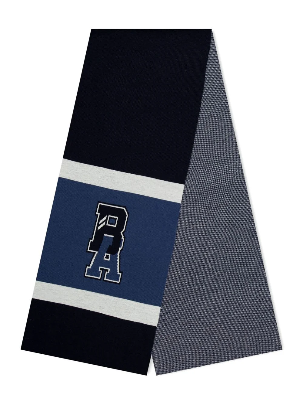 varsity-stripe wool scarf - 1