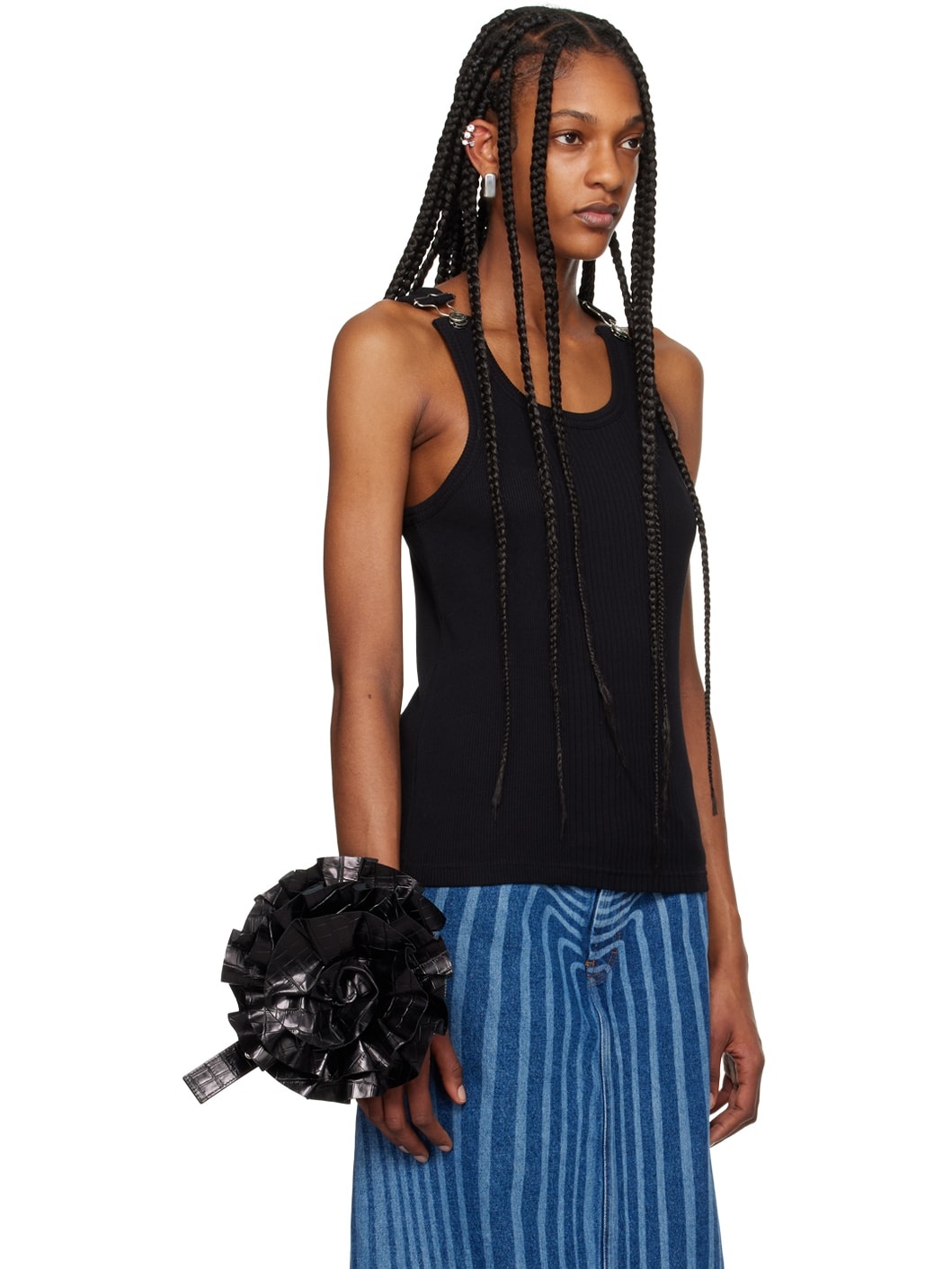 Black 'The Straps' Tank Top - 2