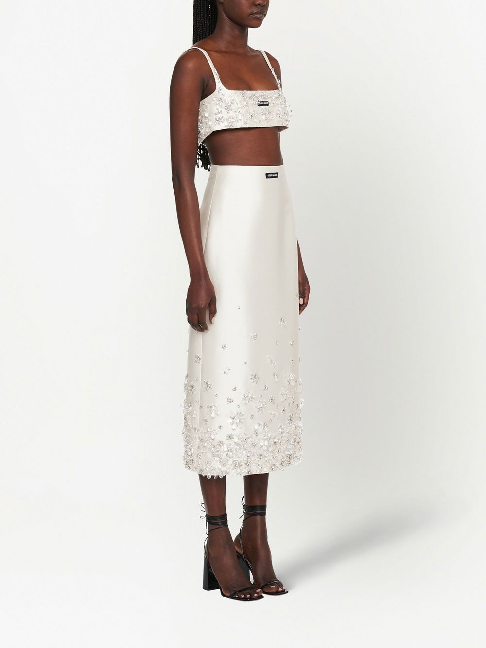 bead-embellished cropped top - 3
