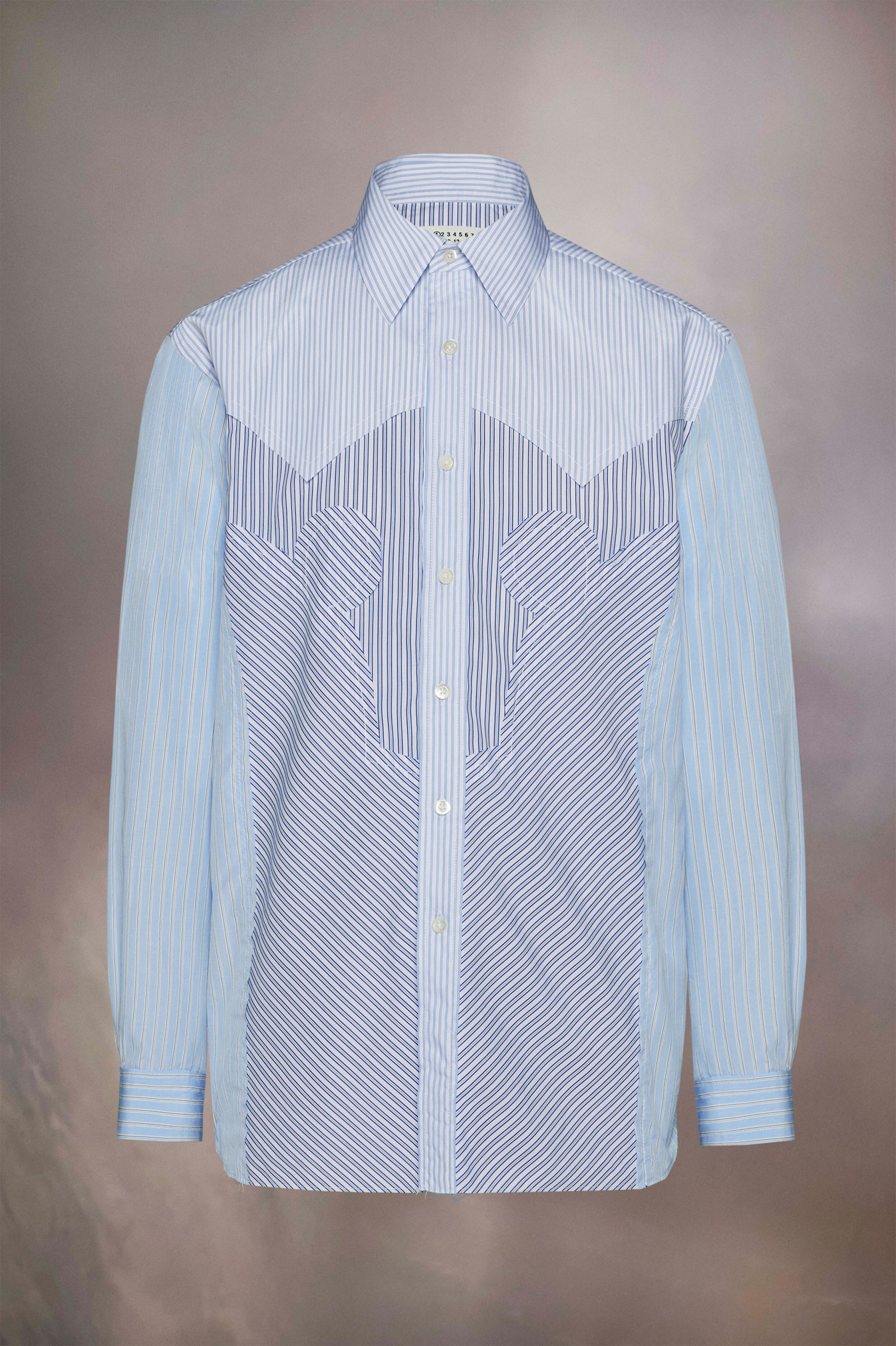 Yoke stripe cotton shirt - 1