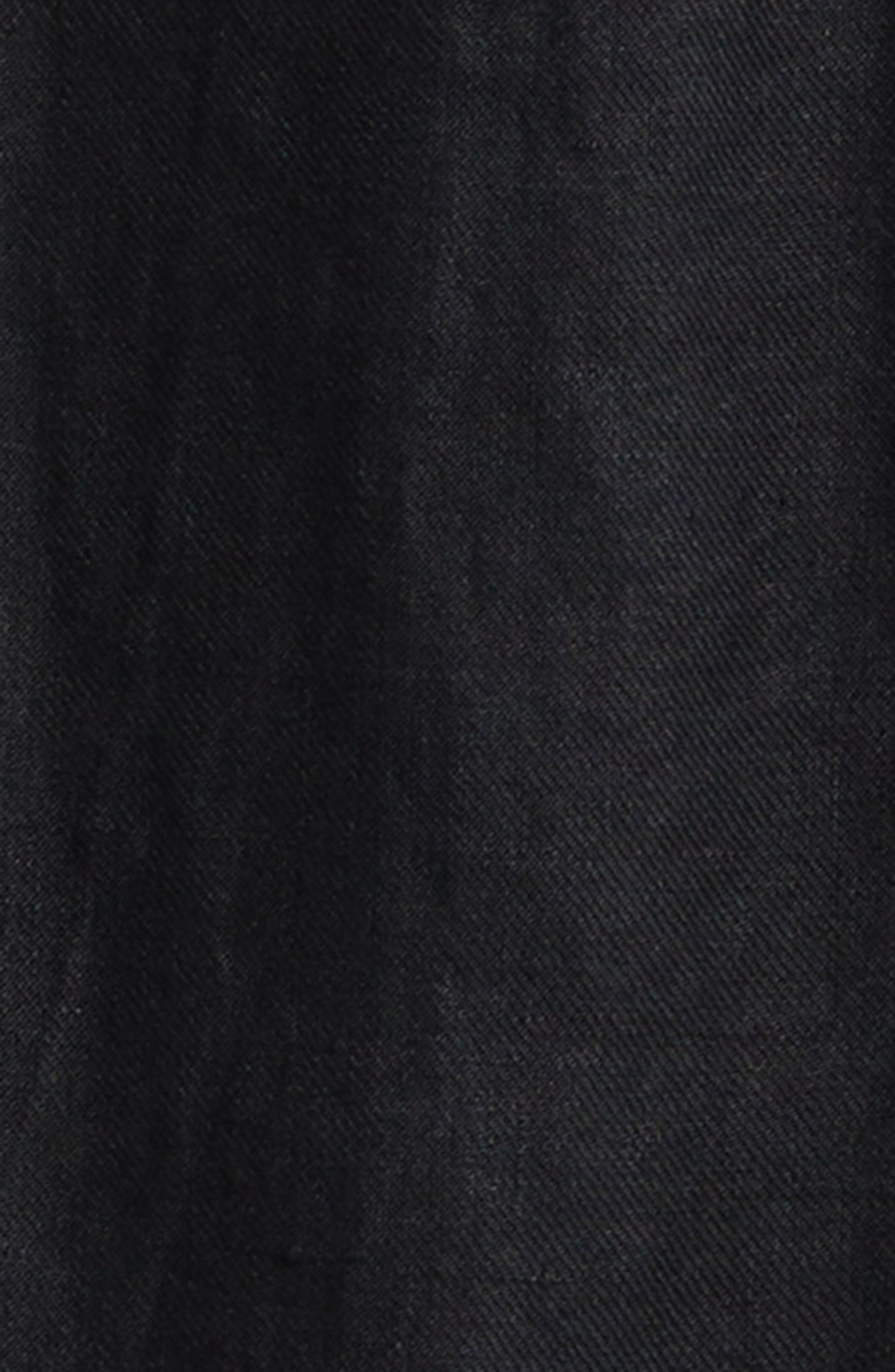 Drake's Linen Twill Western Shirt in 100 Black at Nordstrom - 6