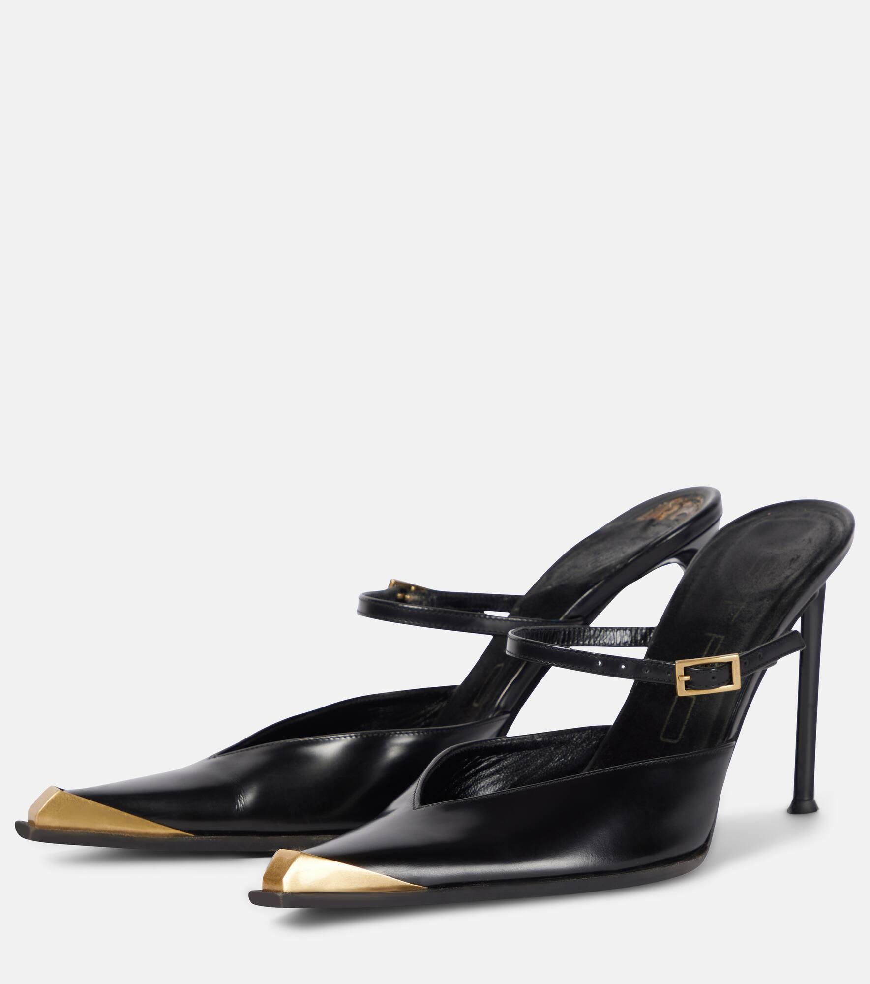 Leather mules - 5