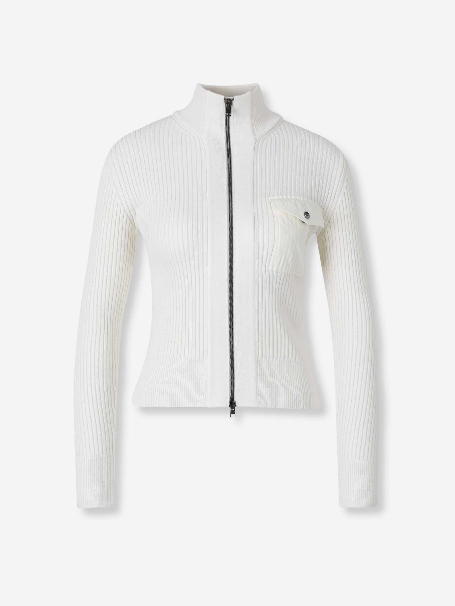 WOOL ZIP CARDIGAN - 1