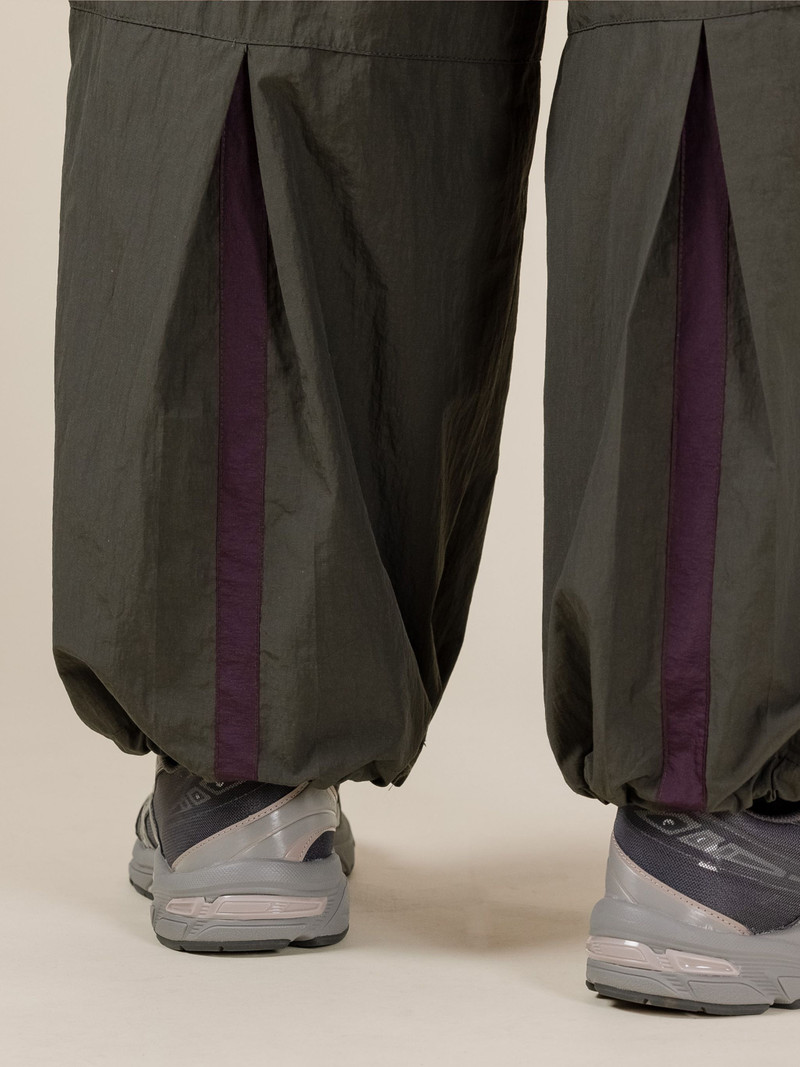 THIS THING OF OURS | FLORA FOLIAGE GREEN TAPED WIDE TROUSERS 4