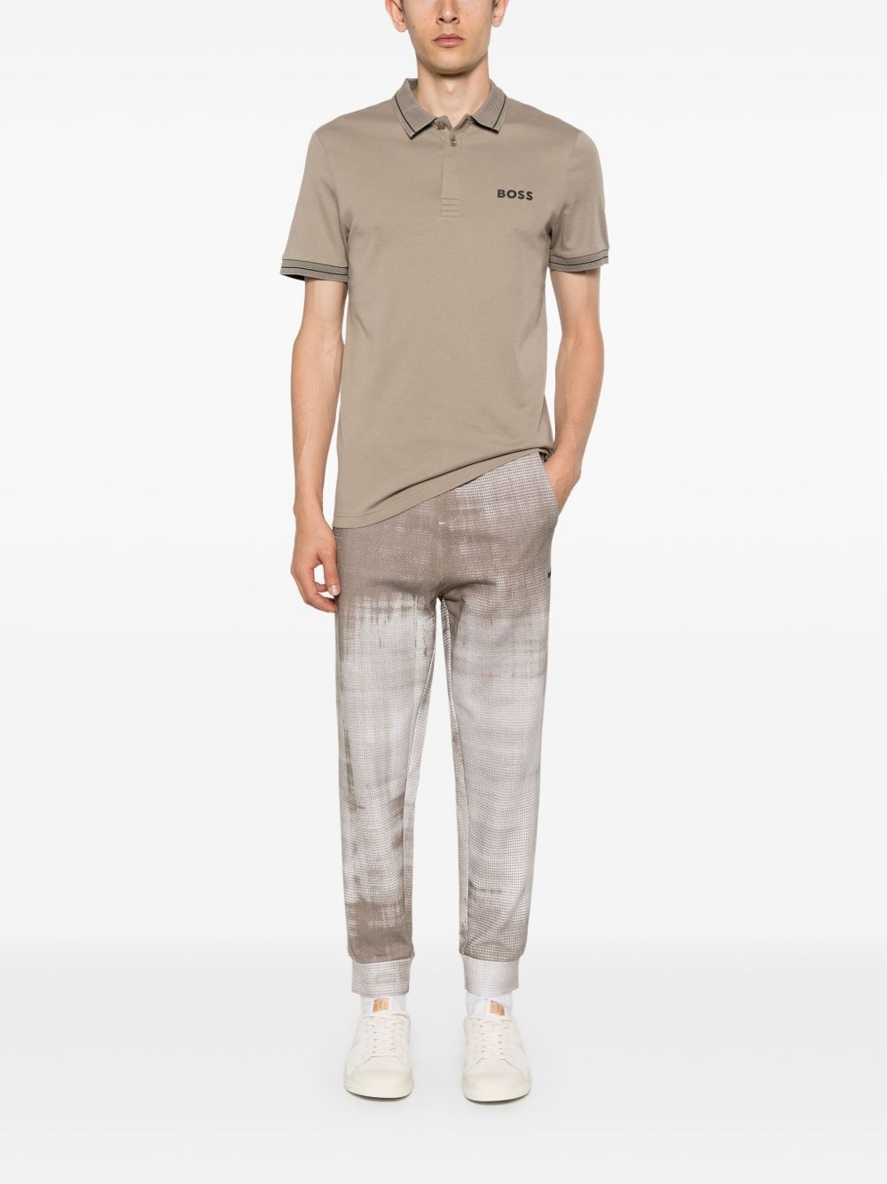 abstract-pattern track pants - 2