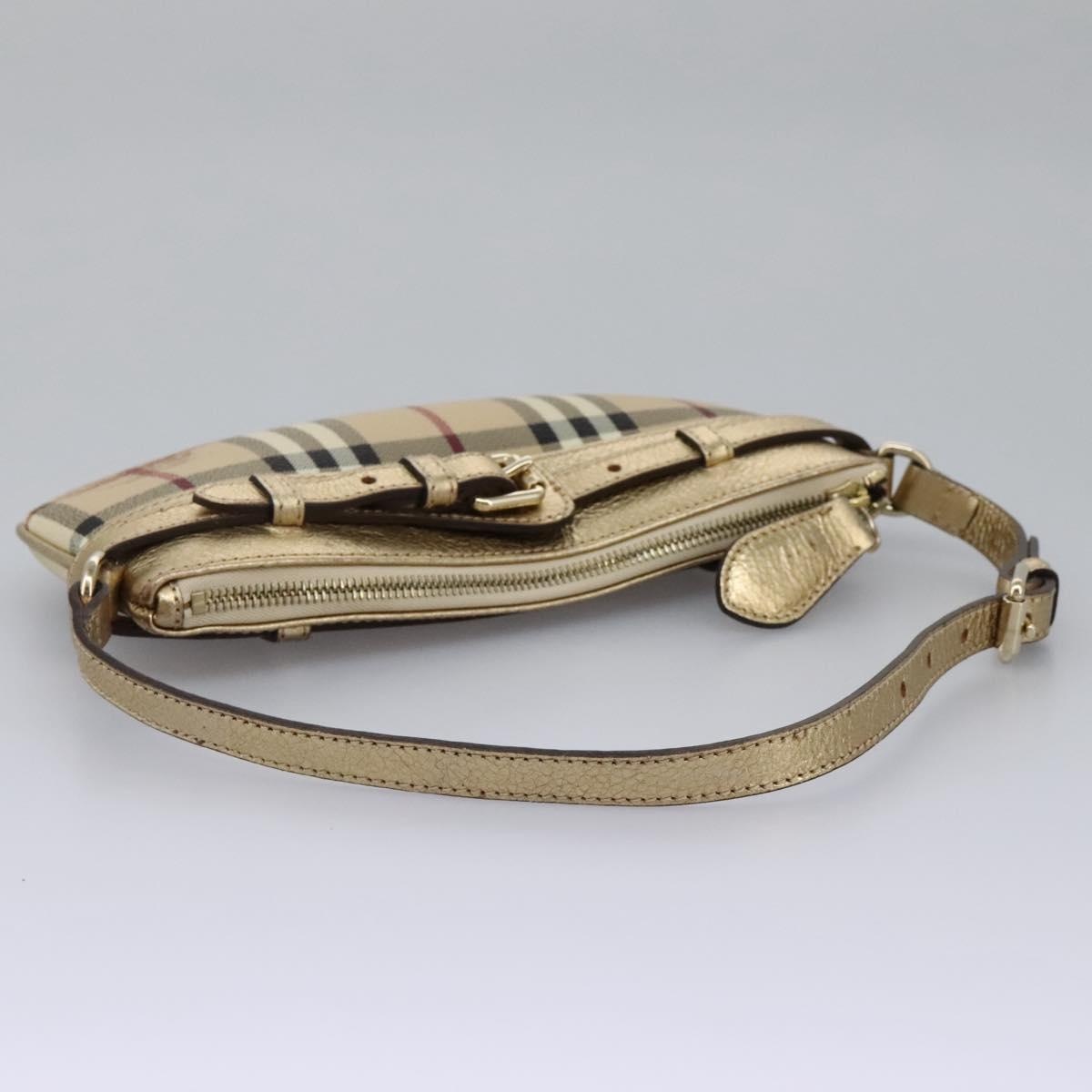 Burberry Nova Check Shoulder Bag Pvc Beige Gold - 7