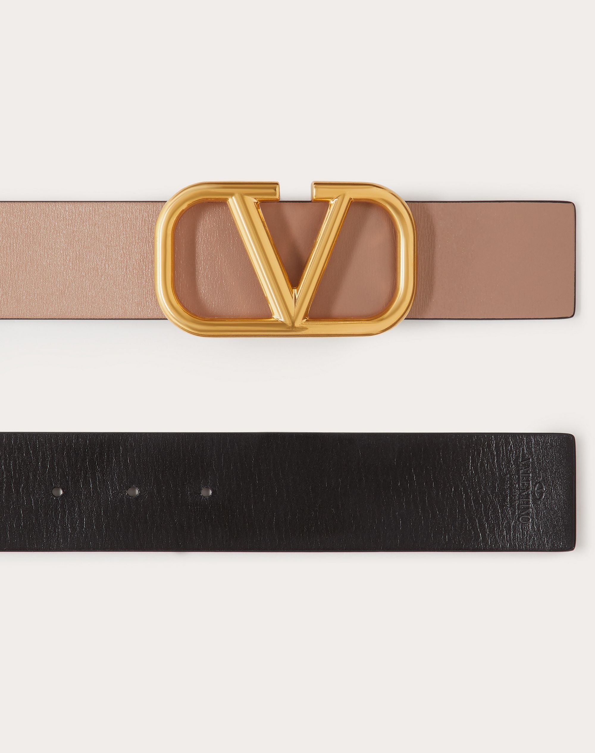 REVERSIBLE VLOGO SIGNATURE BELT IN Shiny CALFSKIN 40MM - 3