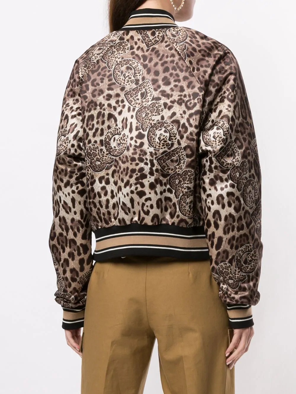 leopard print bomber jacket - 4