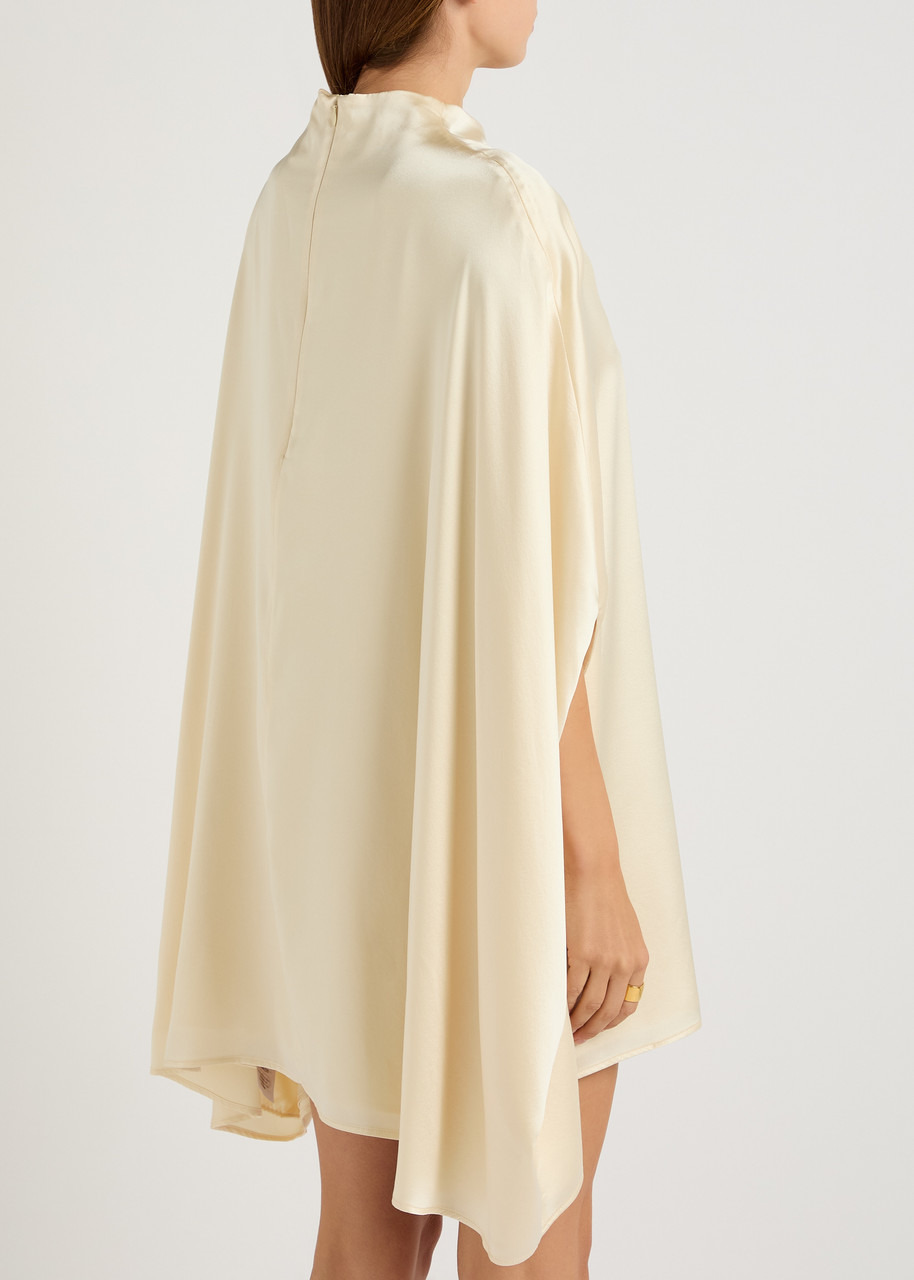 Armarium Miranda Cape-effect Stretch-silk Satin Mini Dress - 5