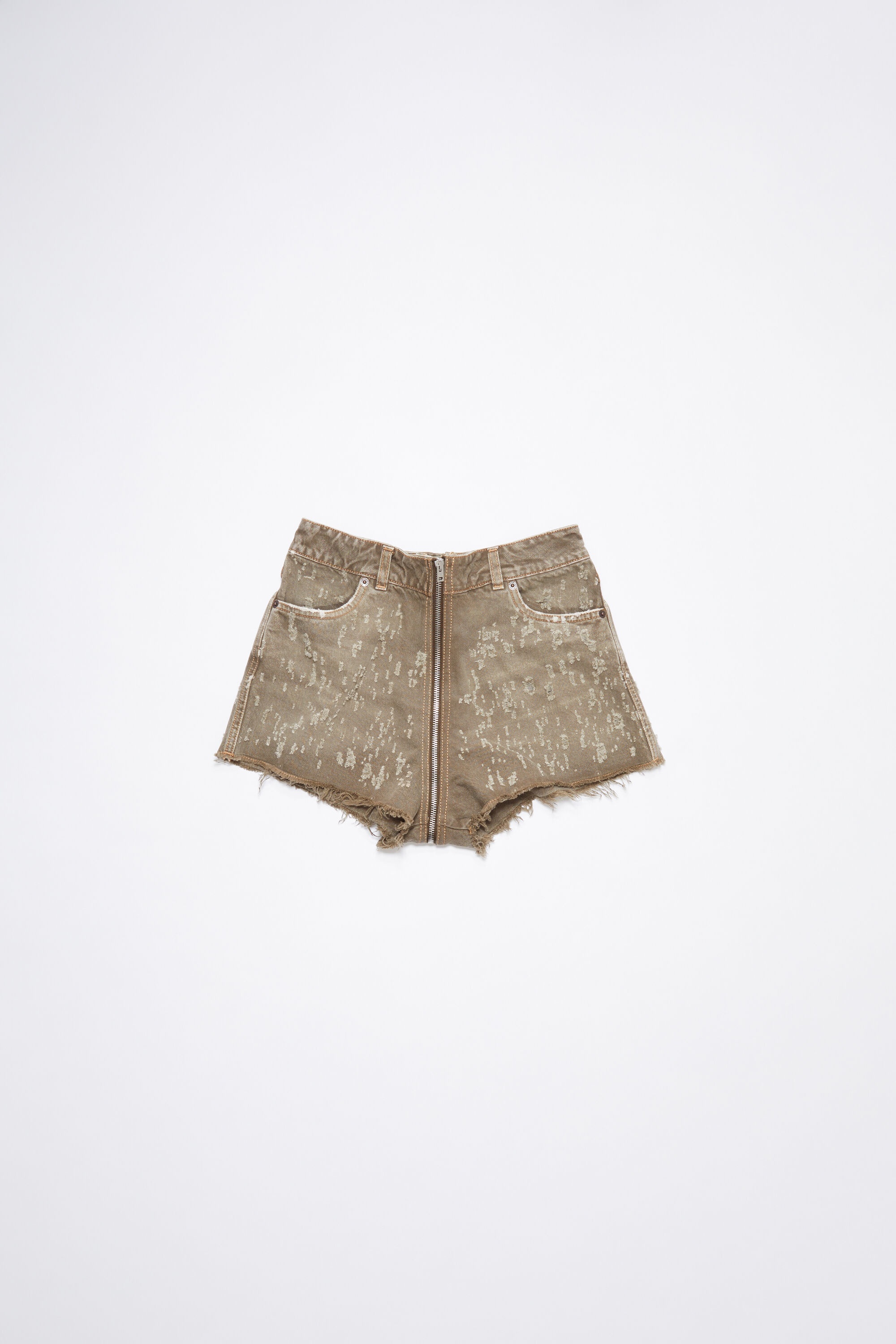 Distressed shorts - Beige - 6