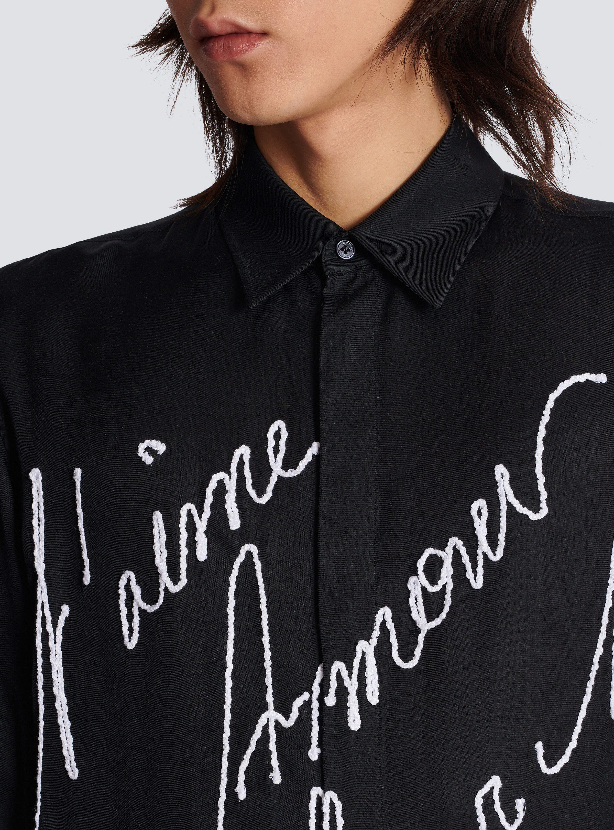 Loose shirt with "Love Letter" embroidery - 8