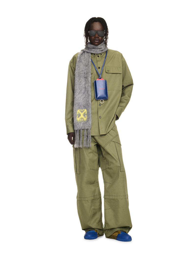 Off-White Military Green Cotton Overshirt outlook