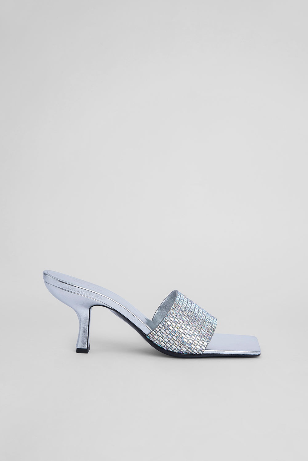 Dylan Silver Leather and Crystals - 1