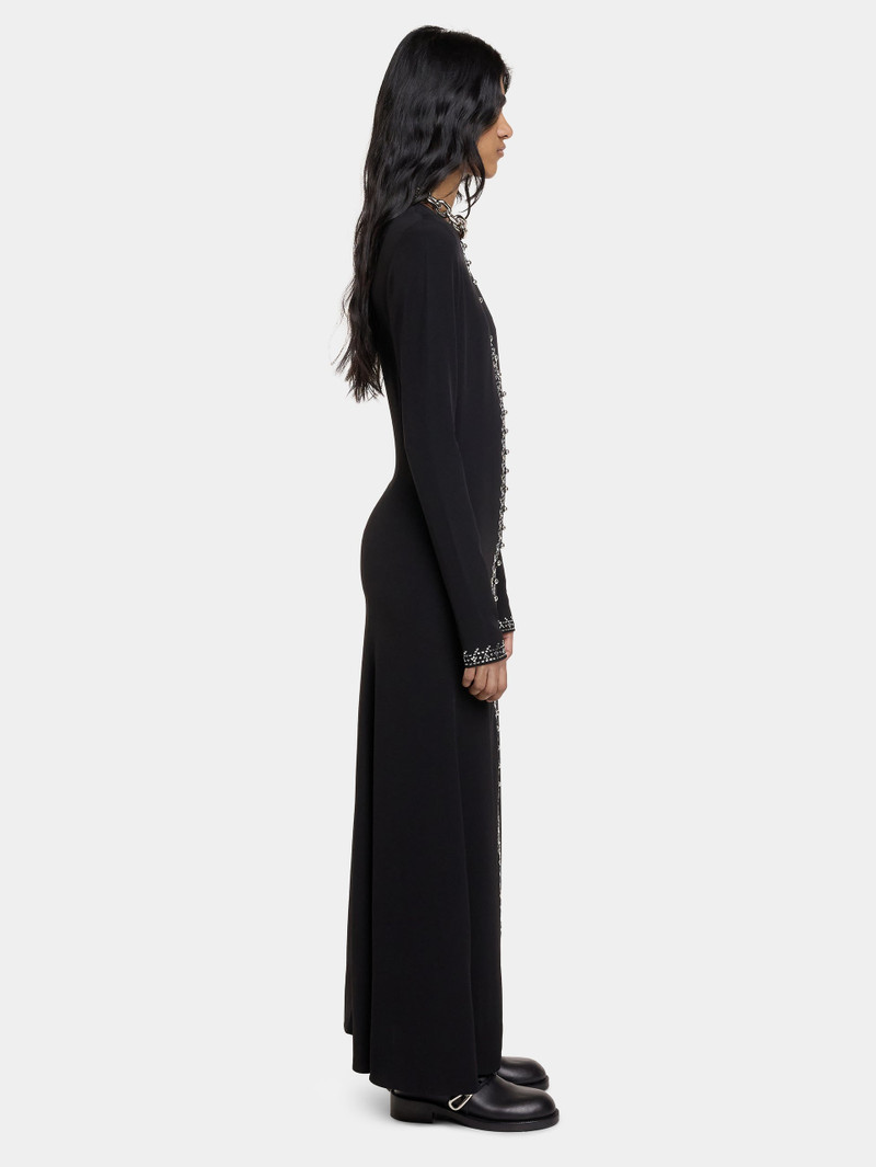 EMBELLISHED LONG DRESS IN SATIN CREPE 5