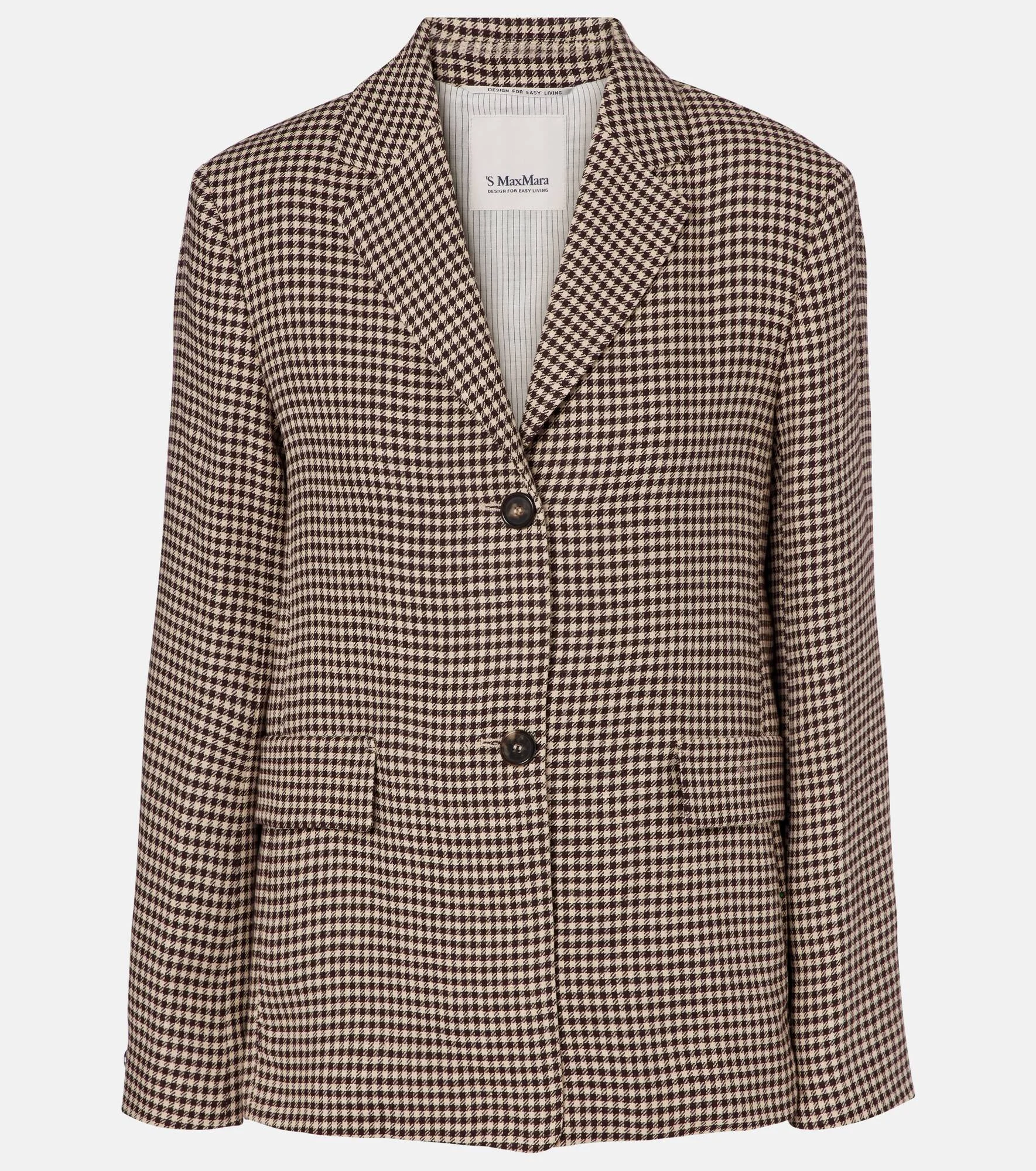 Gita checked linen blazer - 1