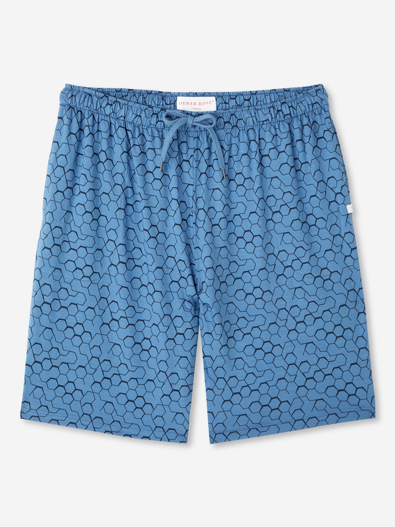 Men's Lounge Shorts London 6 Micro Modal Stretch Blue - 1