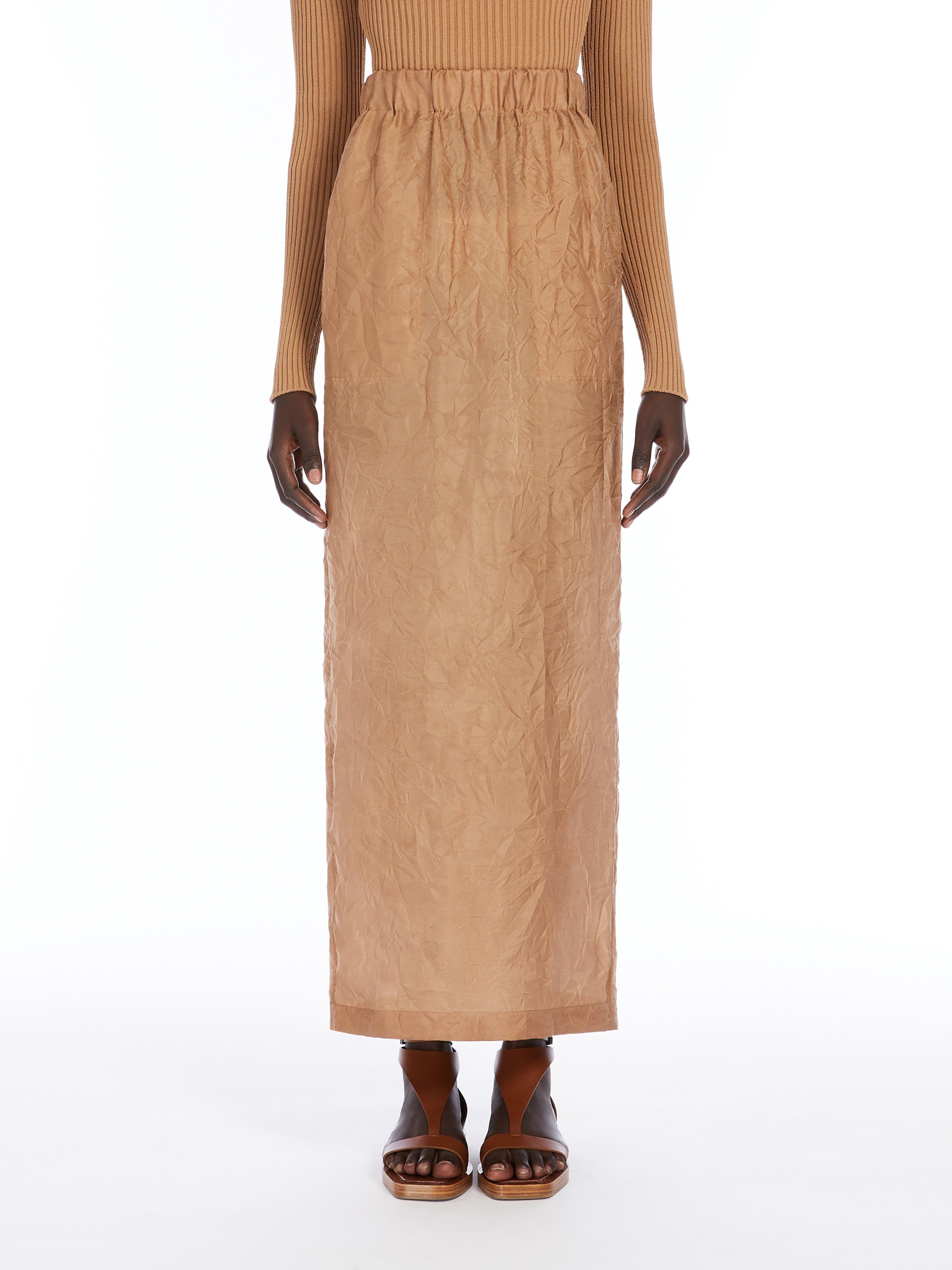 AEROSO1234 Long crushed wool skirt - 3