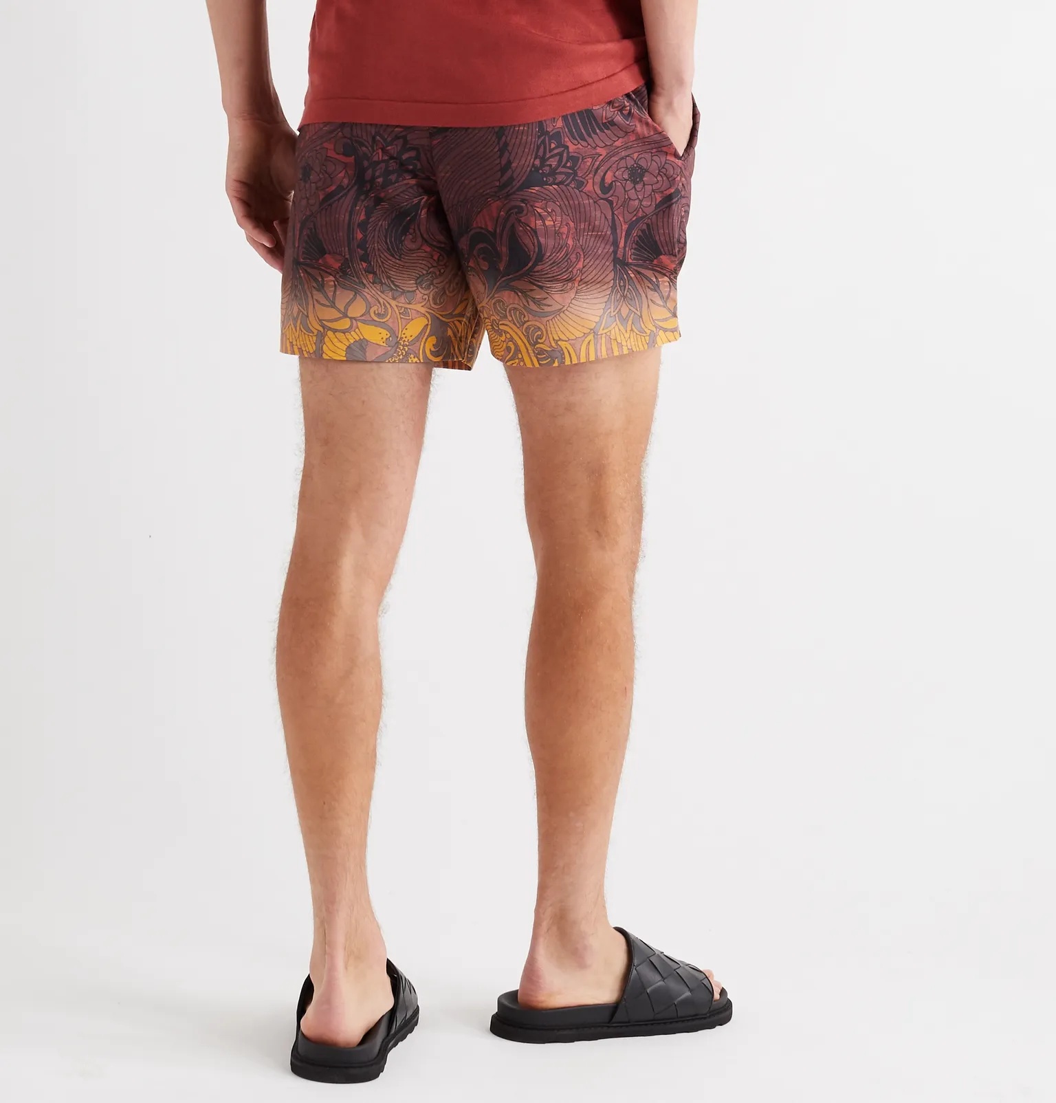 Mid-Length Dégradé Printed Shell Swim Shorts - 8