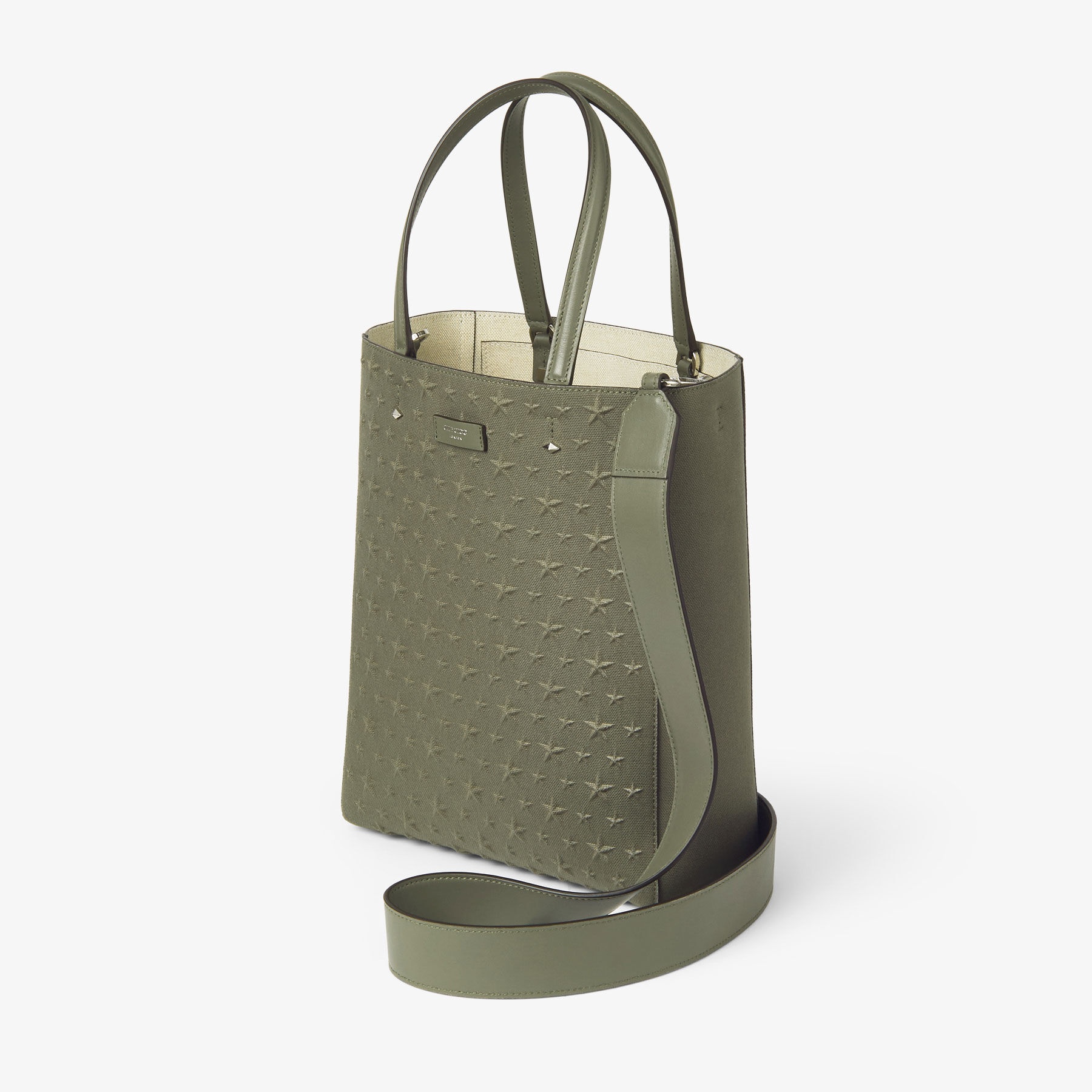 Lenny North-South M-M
Green Embossed Canvas Tote Bag - 2