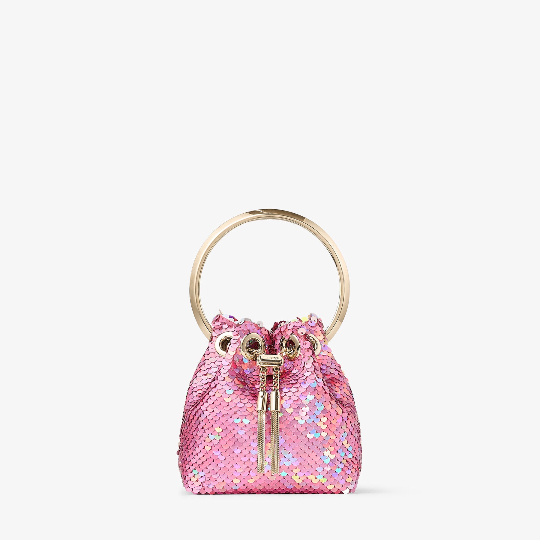 Micro Bon Bon
Pink Sequin Fabric Mini Bag - 1