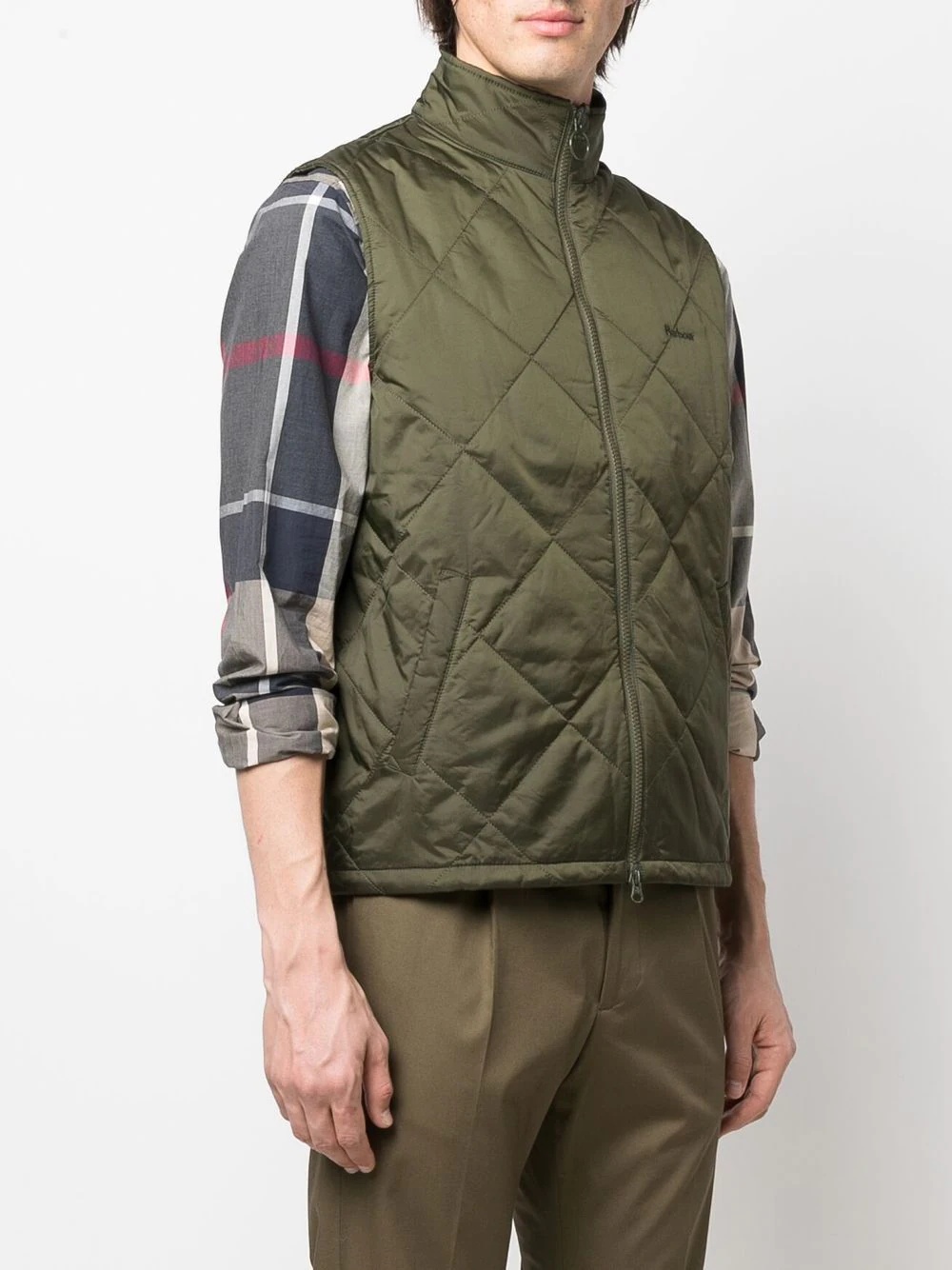 quilted zip gilet - 3