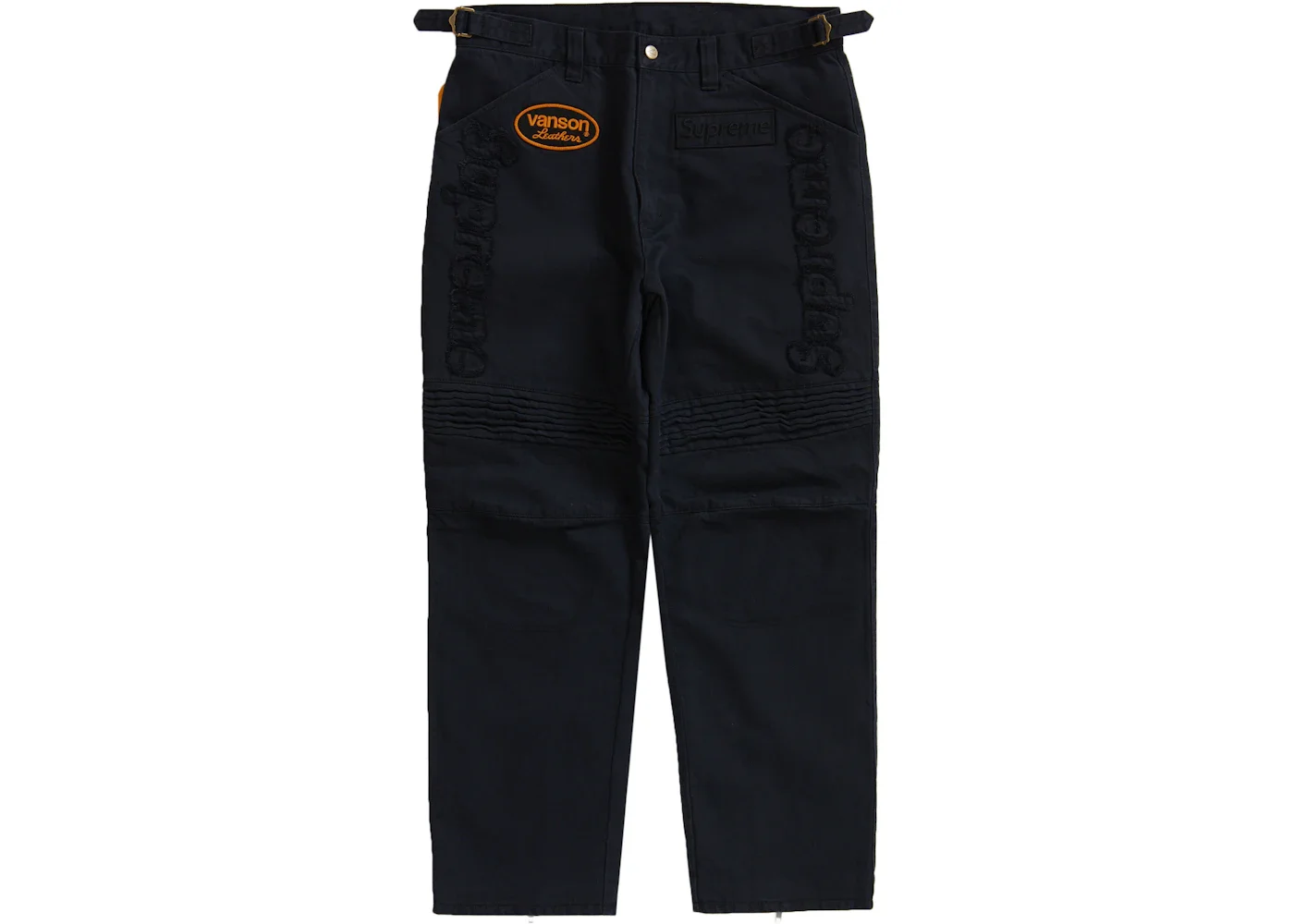 Supreme Vanson Leathers Cordura Denim Racing Pant Black - 1