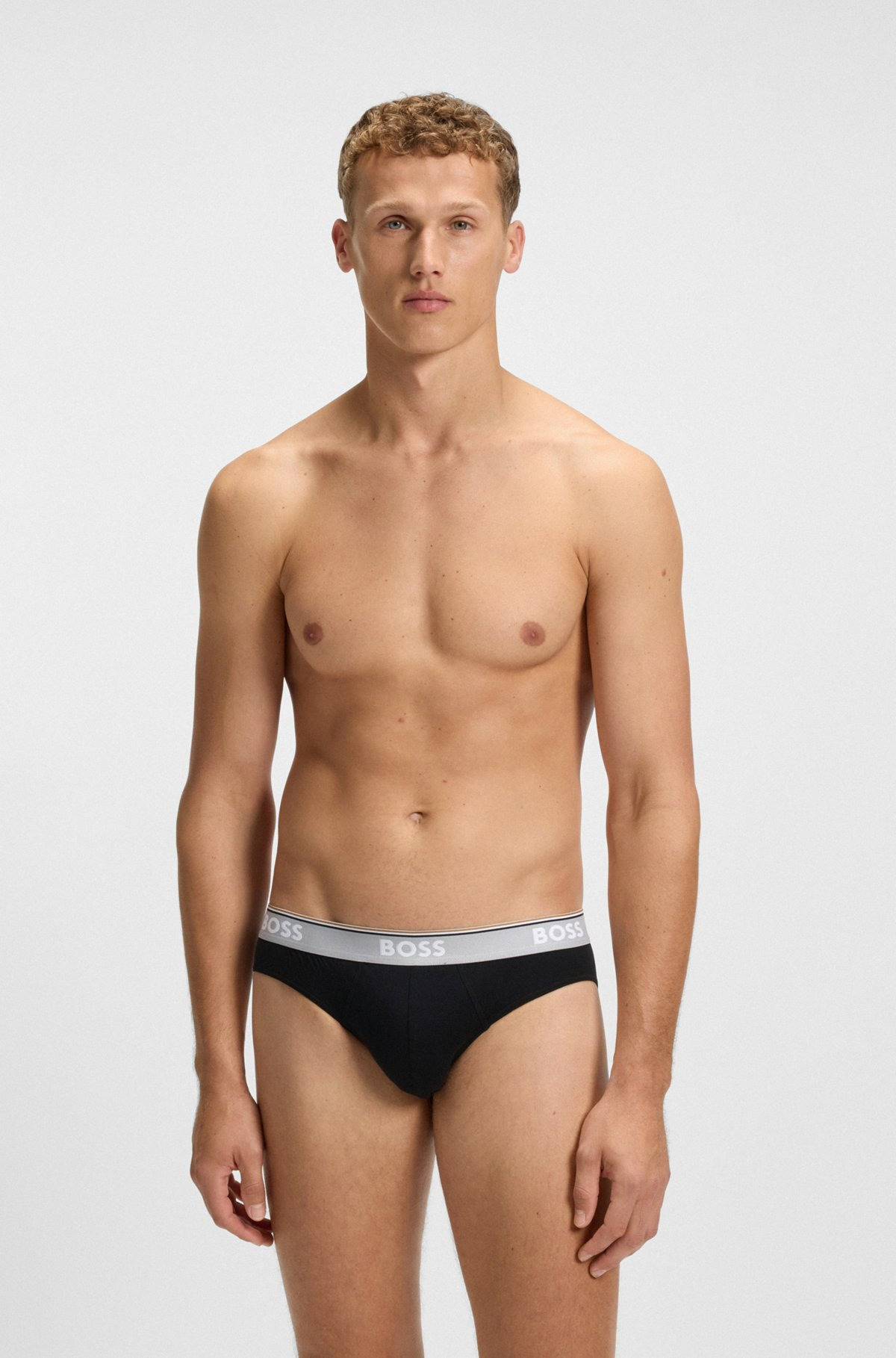 THREE-PACK OF STRETCH-COTTON BRIEFS WITH LOGO WAISTBANDS - 2