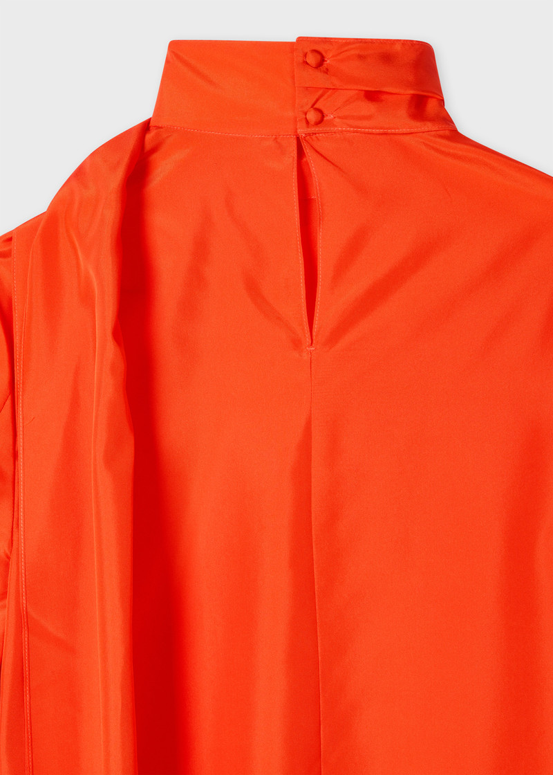 Women's Red Silk Blouse 4