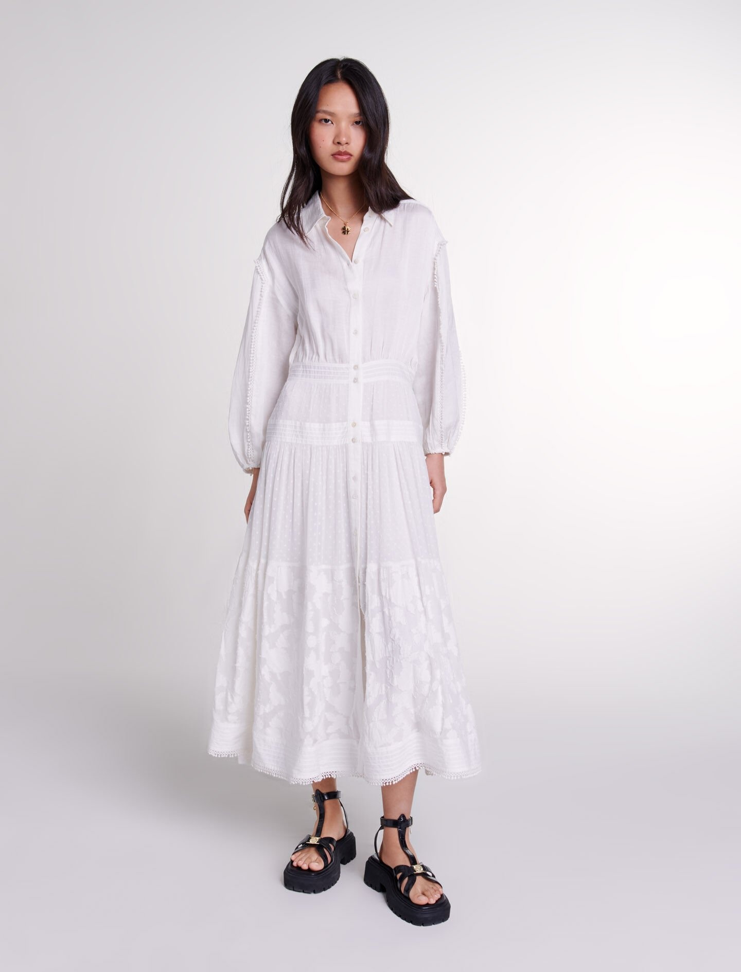 Cotton patchwork maxi dress - 2