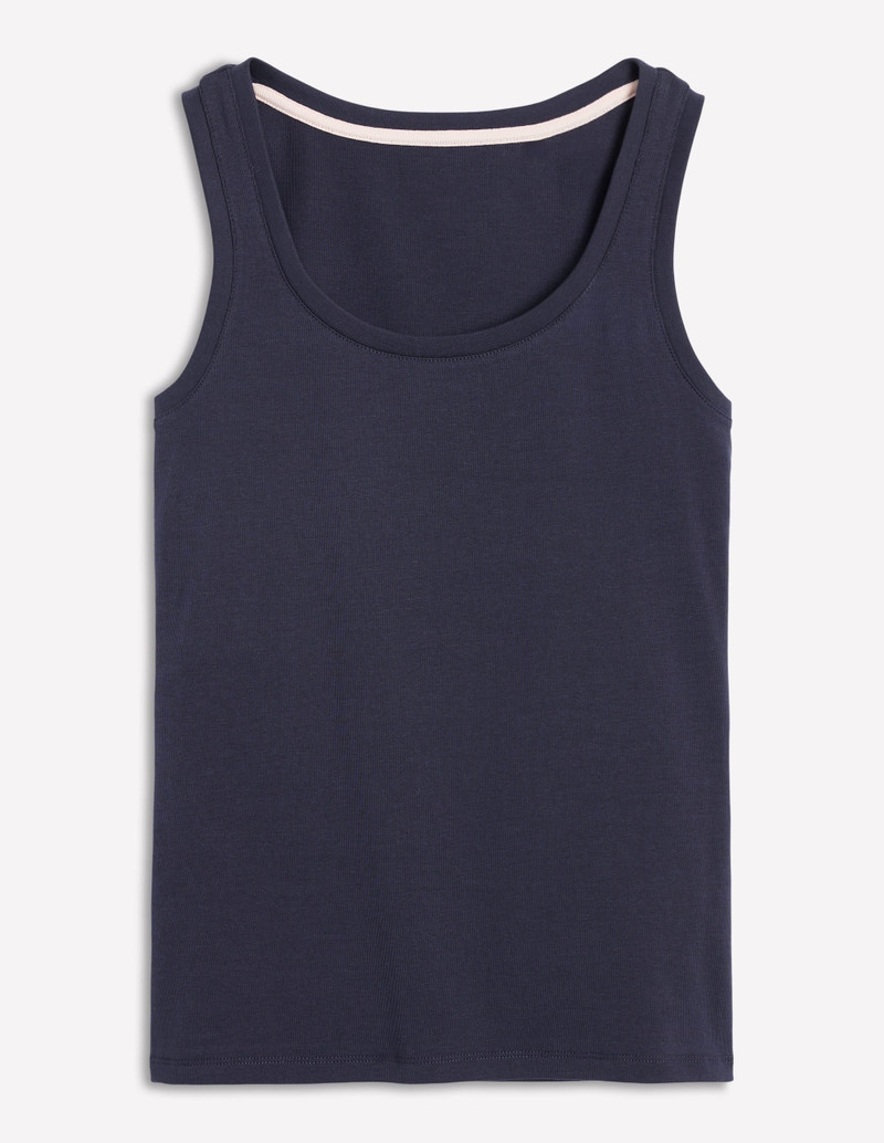 Essential Scoop-Neck Tank-Navy 1