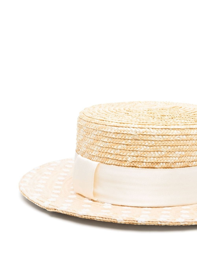 MAISON MICHEL Kiki straw canotier hat outlook