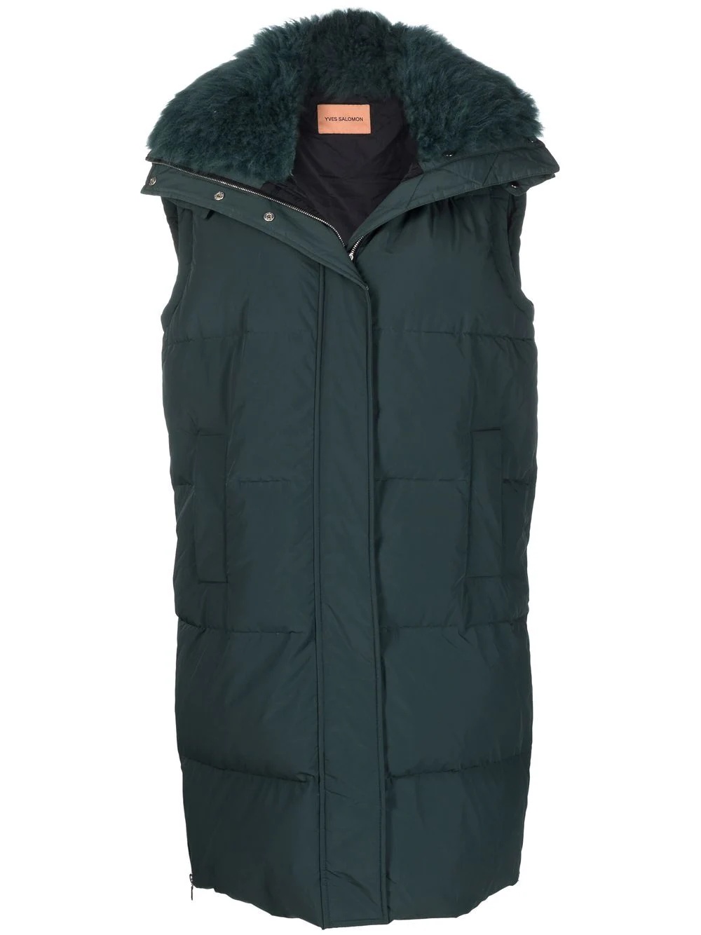 Yves Salomon fur-trim down gilet | REVERSIBLE