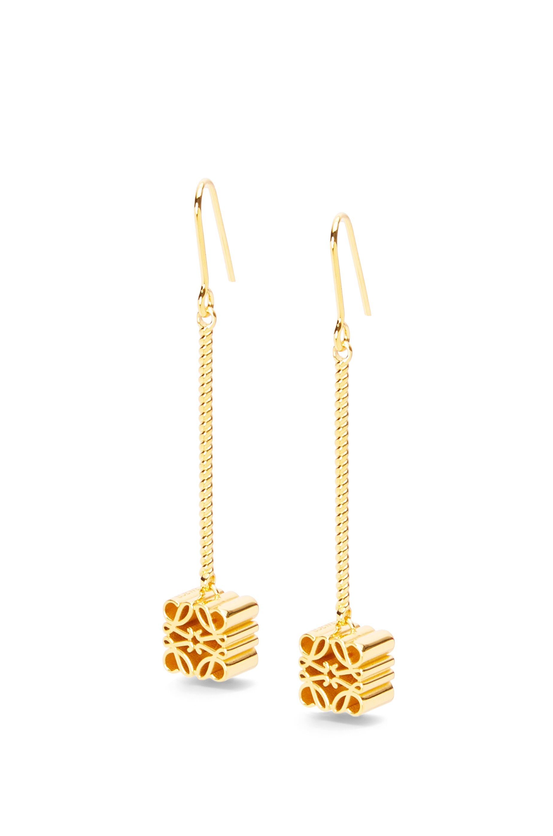 Anagram drop earrings in sterling silver - 1