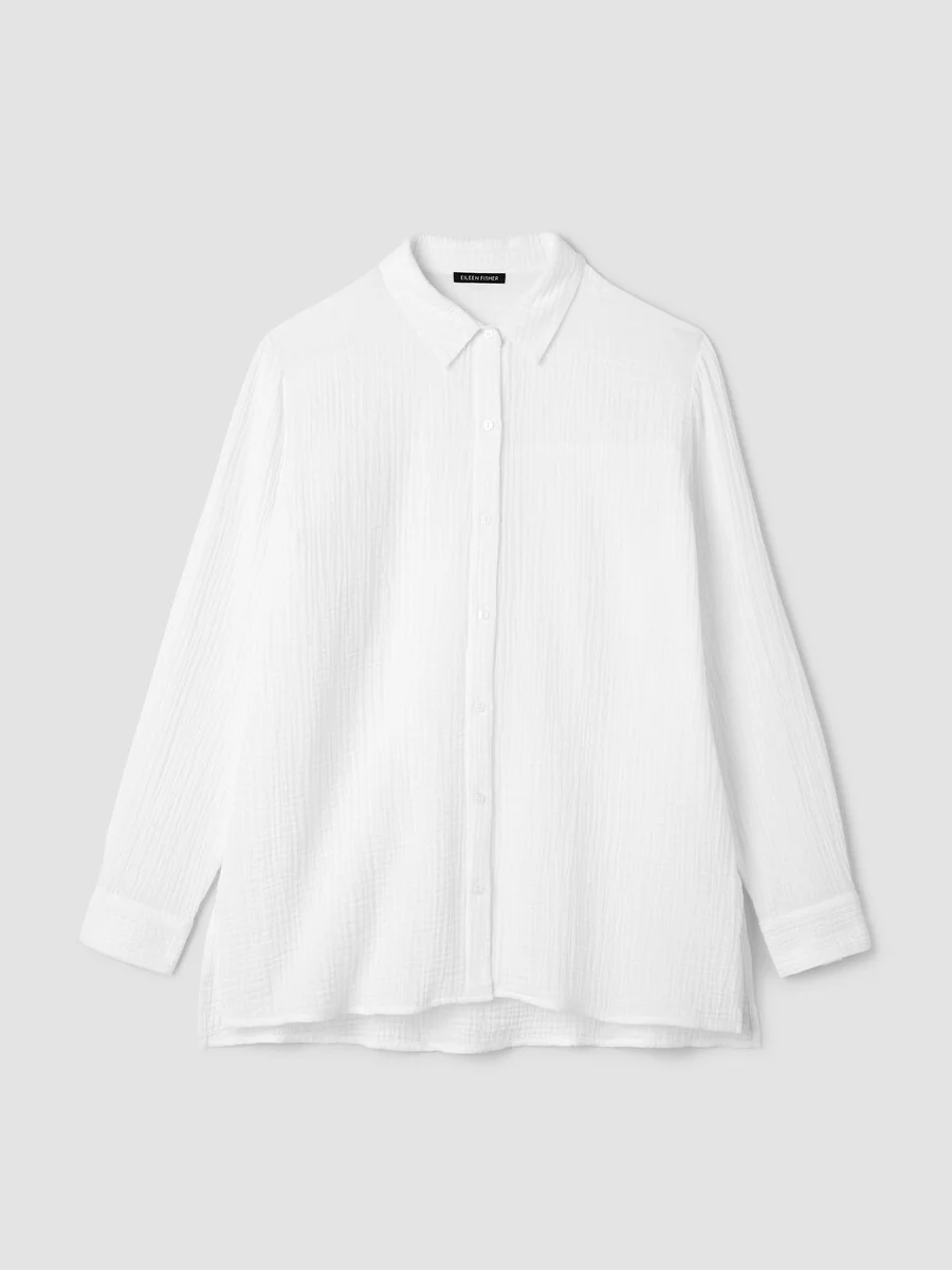 Organic Cotton Lofty Gauze Classic Collar Shirt - 1
