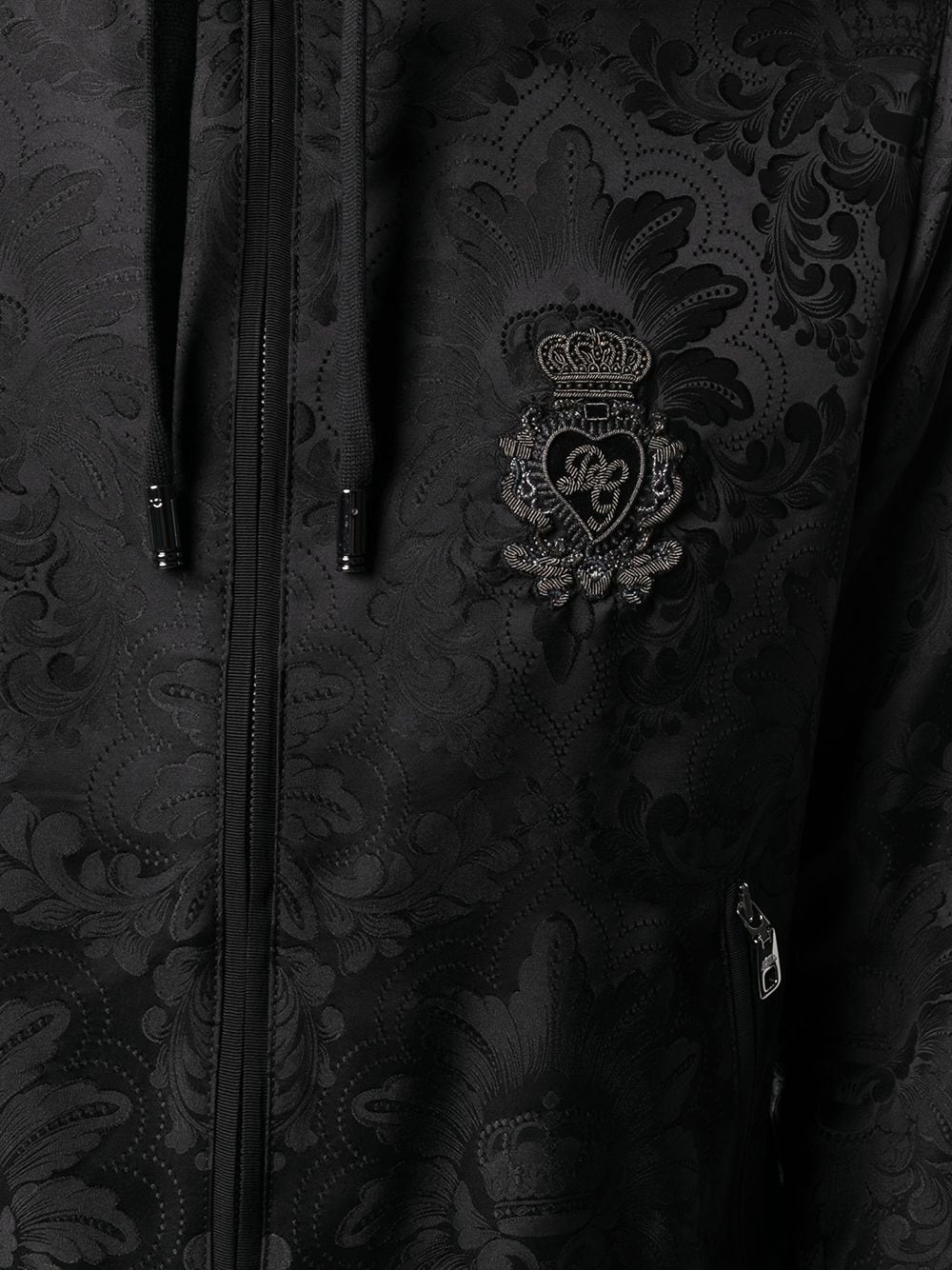 Baroque-jacquard hooded bomber jacket - 5