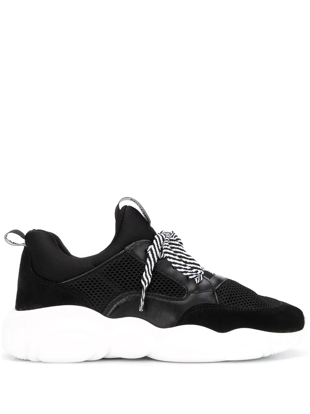 lace-up panelled sneakers - 1