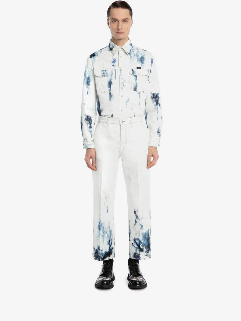 Alexander McQueen Blue Sky Jeans in Sky Blue outlook