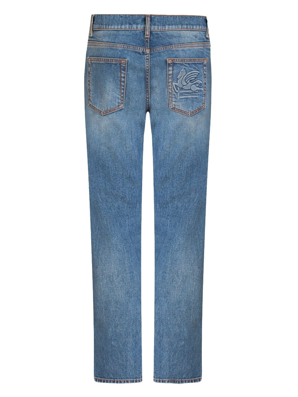 logo-embroidered straight-leg jeans - 6