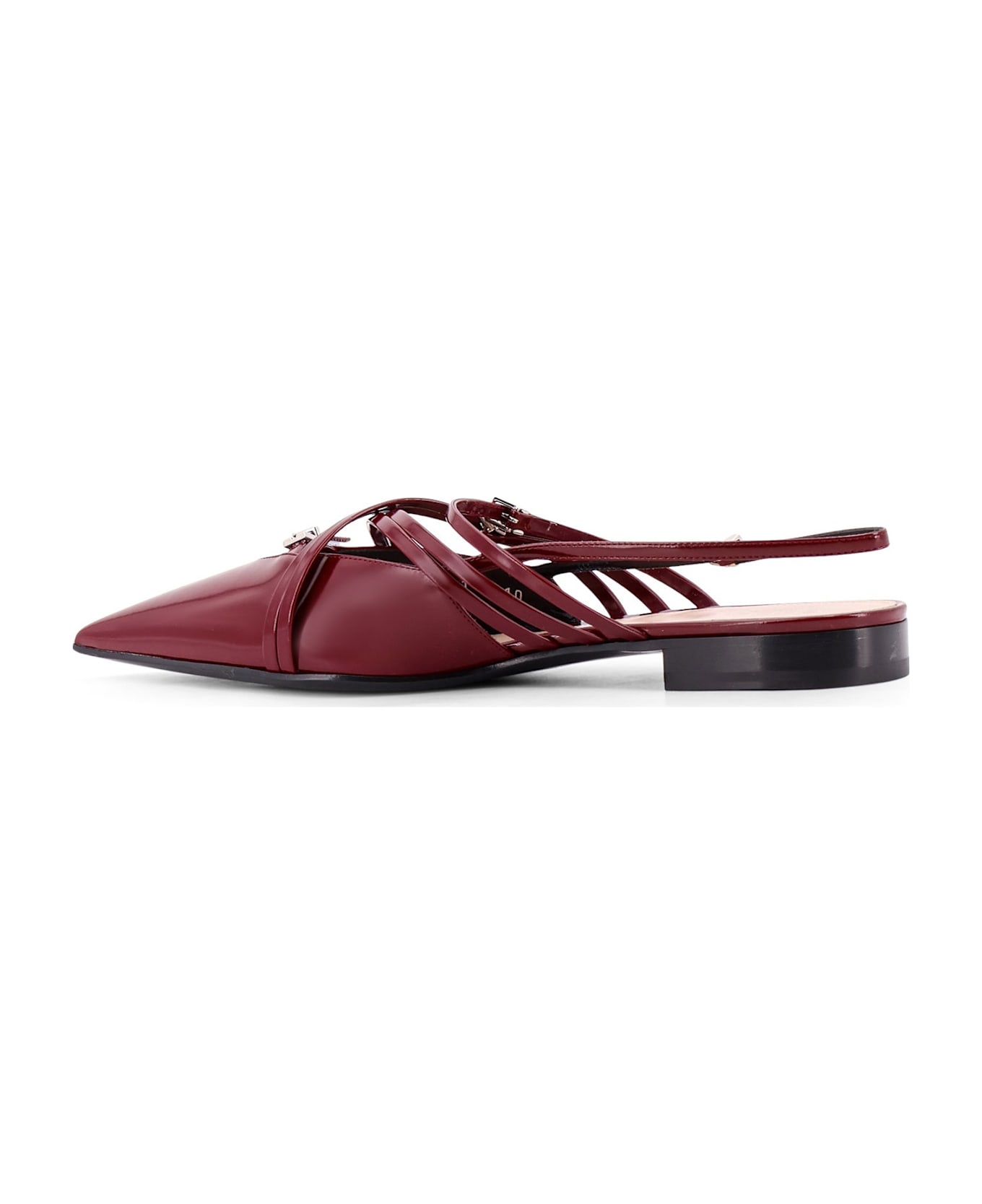 Leather Slingback With Bands And Gucci Buckle - 3