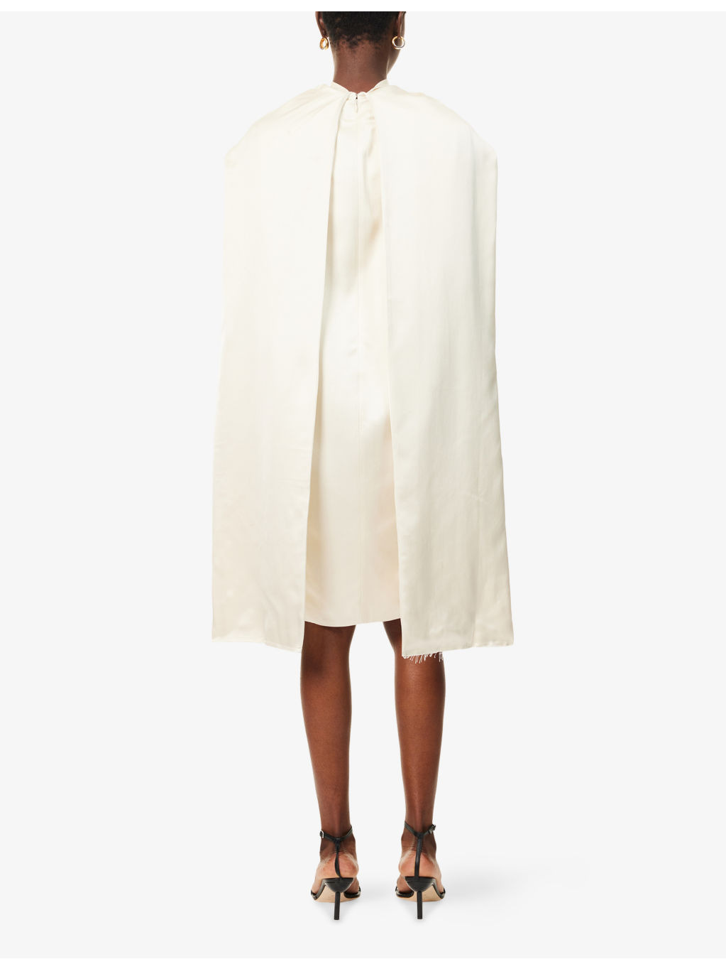 Cocoon Scarf Woven Midi Dress - 4