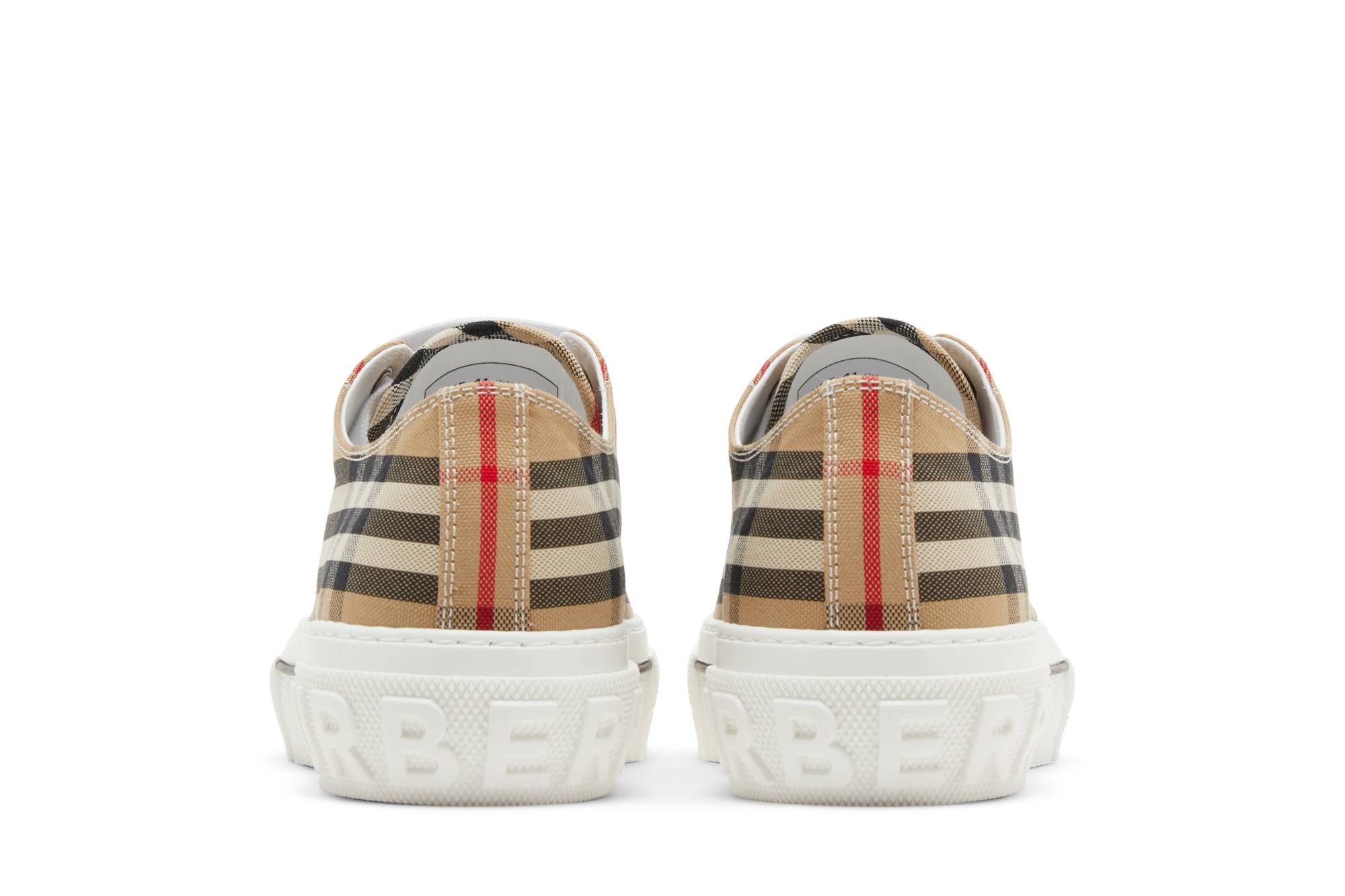 Burberry Check Cotton Sneakers 'Archive Beige' - 6