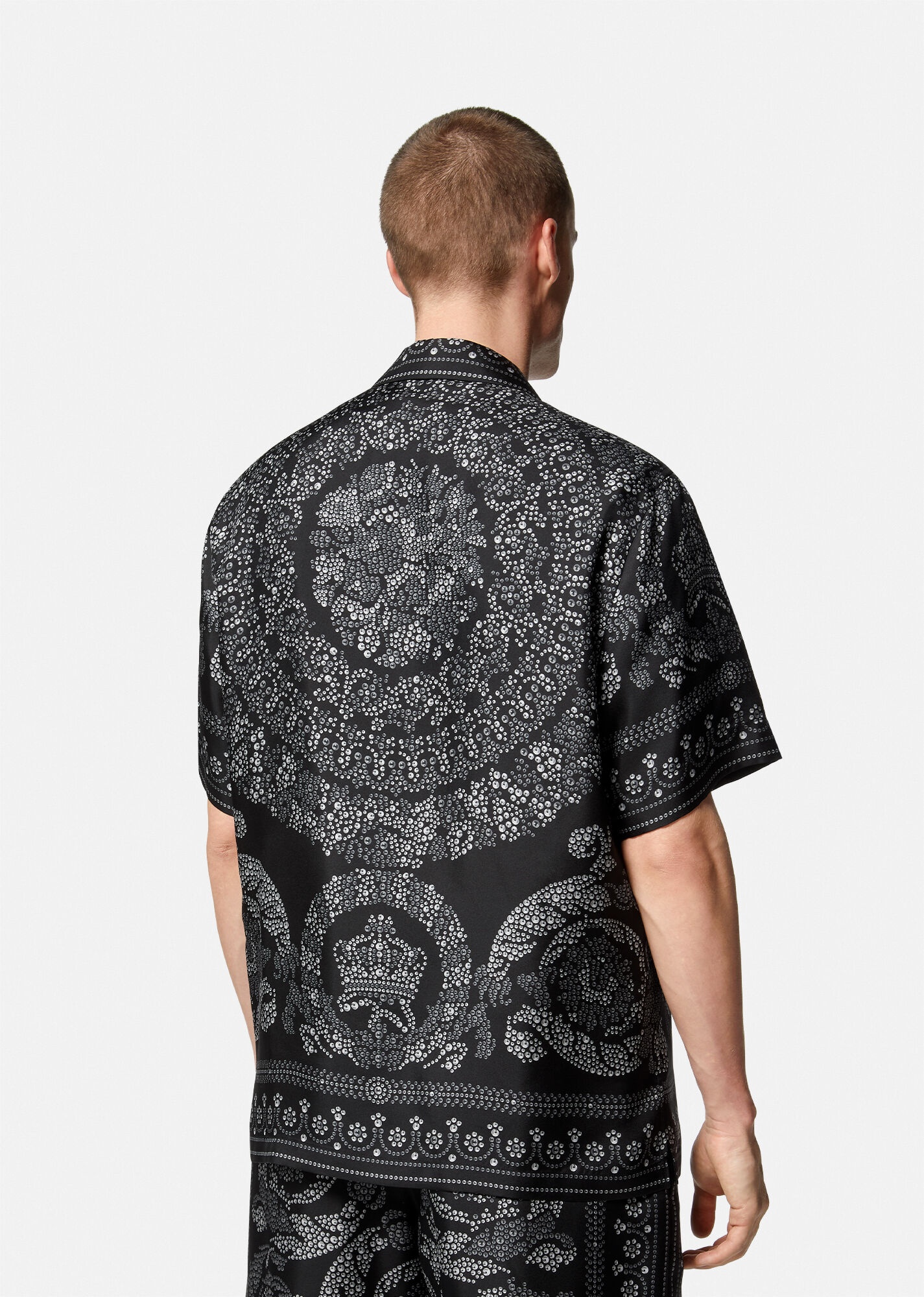 Barocco Silhouette Silk Shirt - 4
