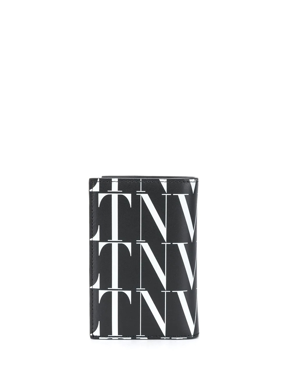 VLTN-print leather cardholder - 2