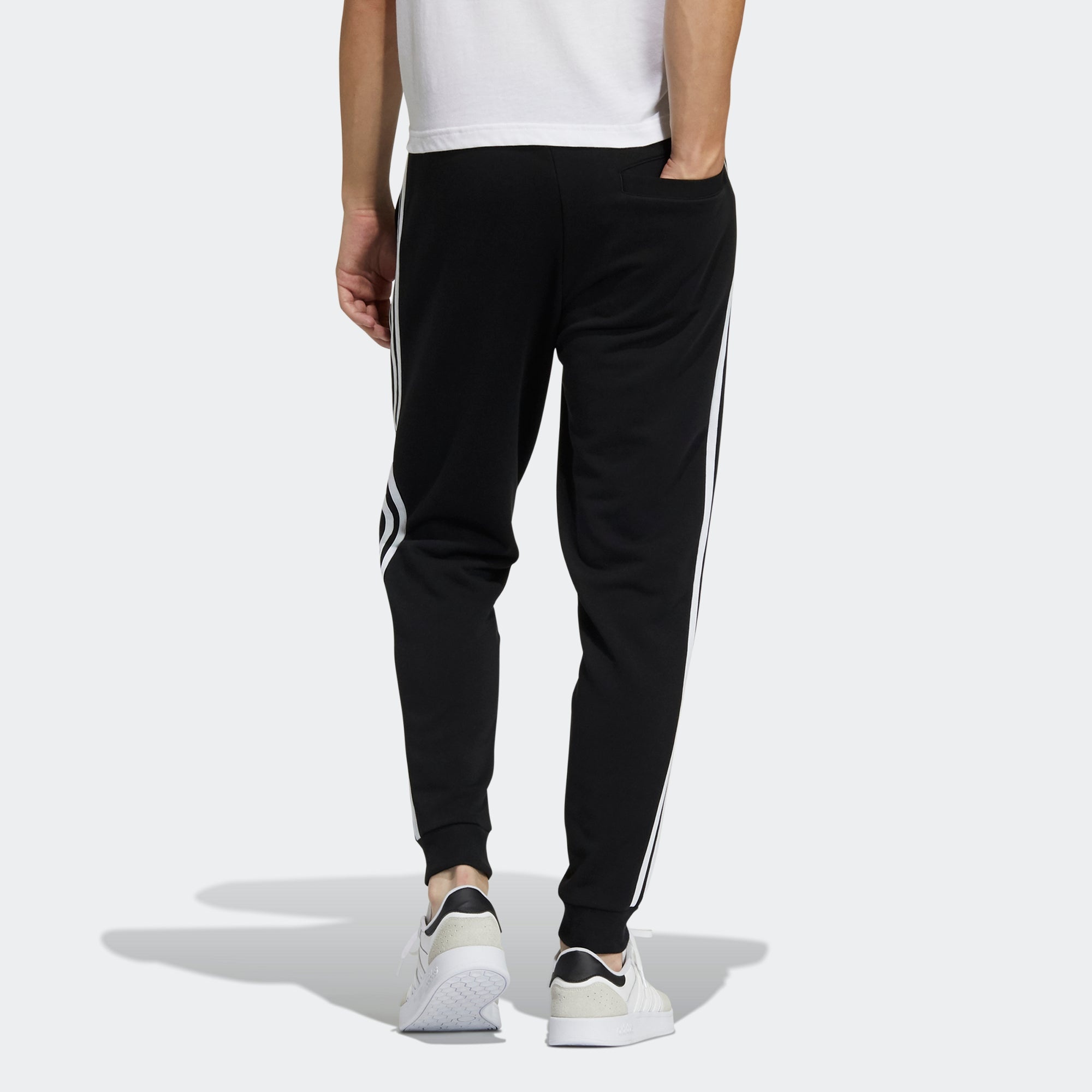 adidas neo M Ce 3sq2 Kn Tp Casual Sports Side Stripe Bundle Feet Long Pants Black GP4916 - 5