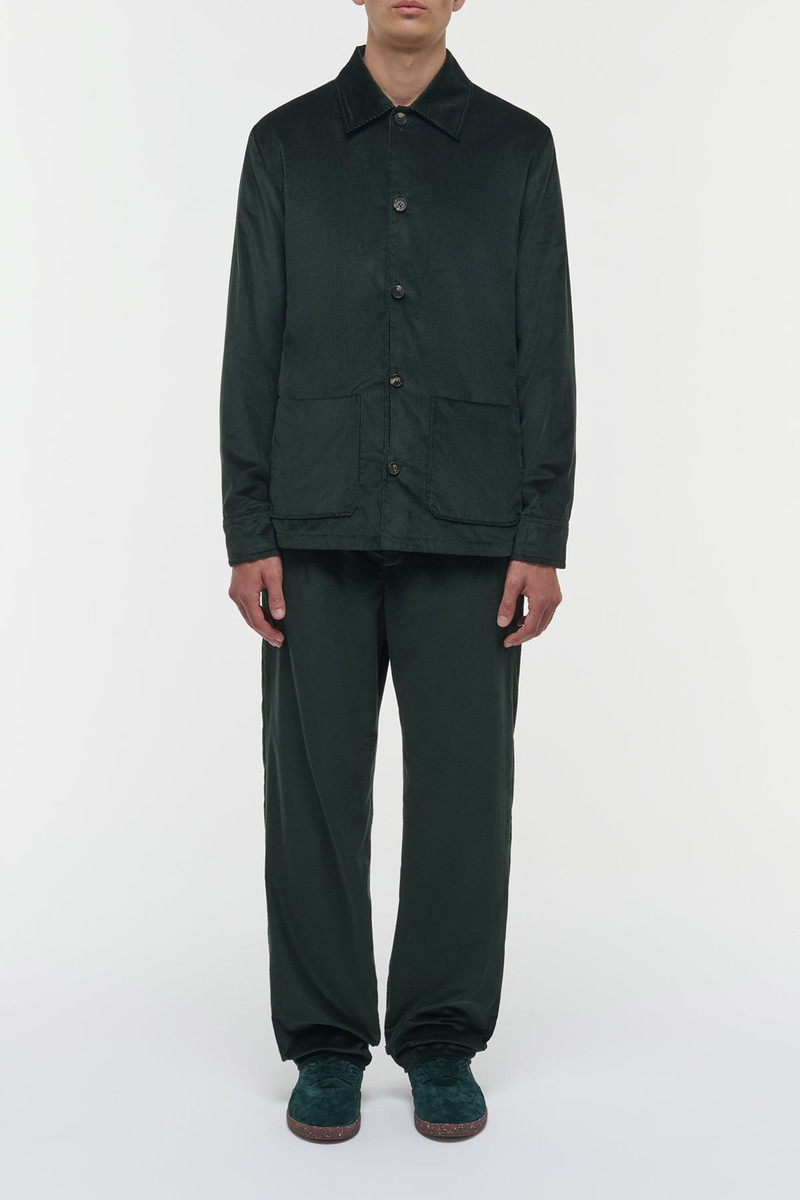 GABRIELA HEARST Javier Chore Jacket in English Green Sea Island Cotton Corduroy outlook