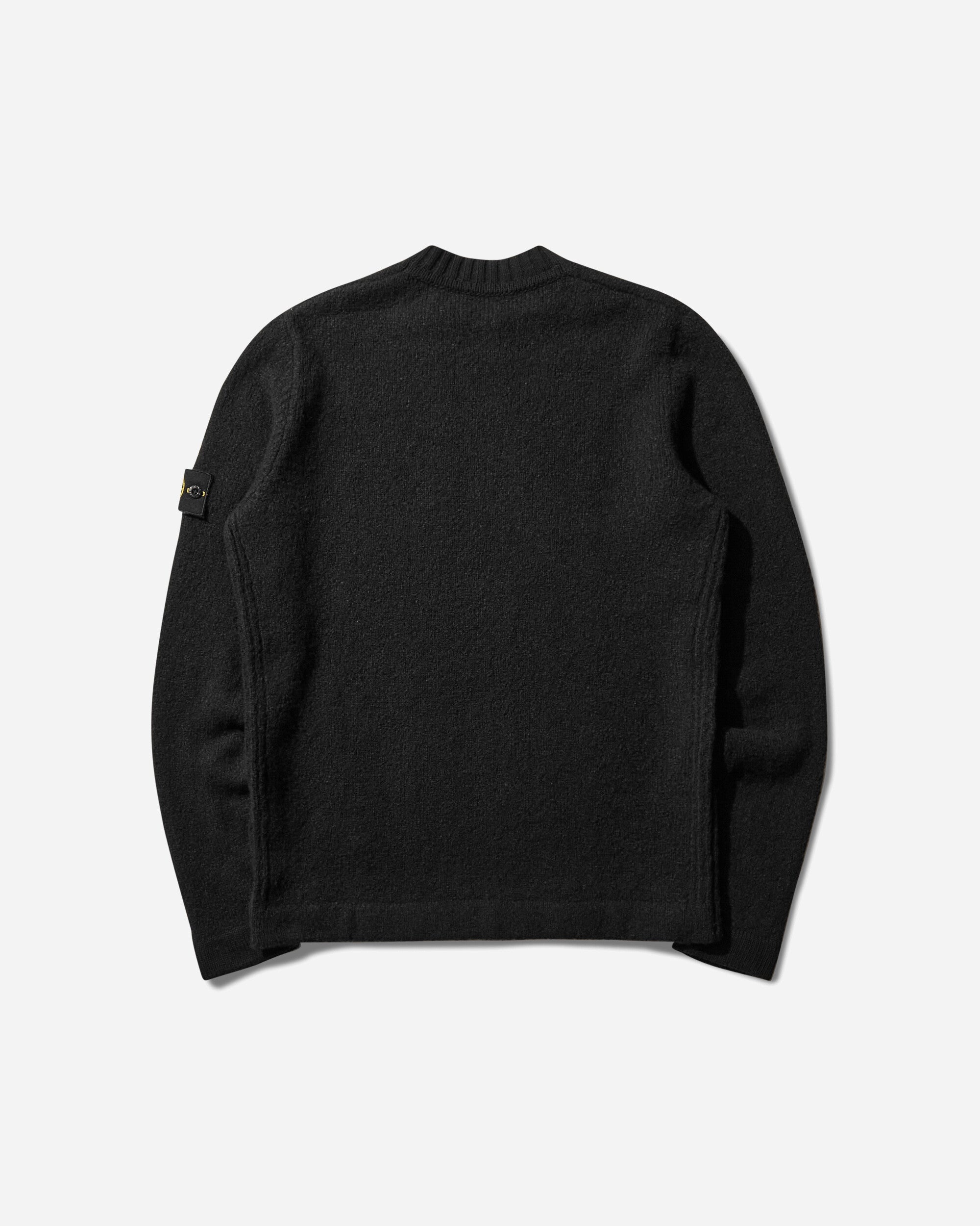 Men's Brushed Wool Knit Sweater Black - 2