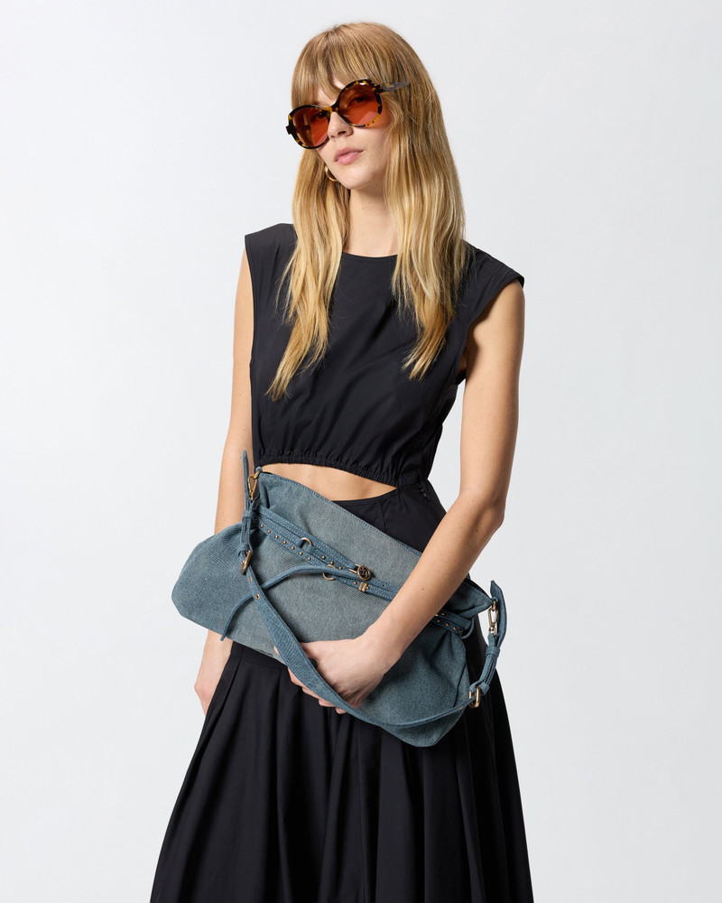 BELT BAG BIG LARGE SHOULDER BAG IN DENIM 5